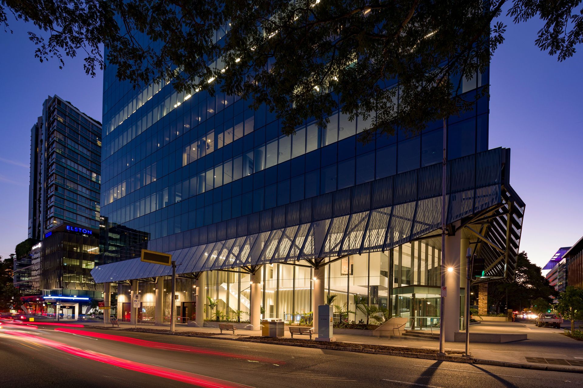 900 Ann St encapsulates 15 levels within its geometric glass façade.