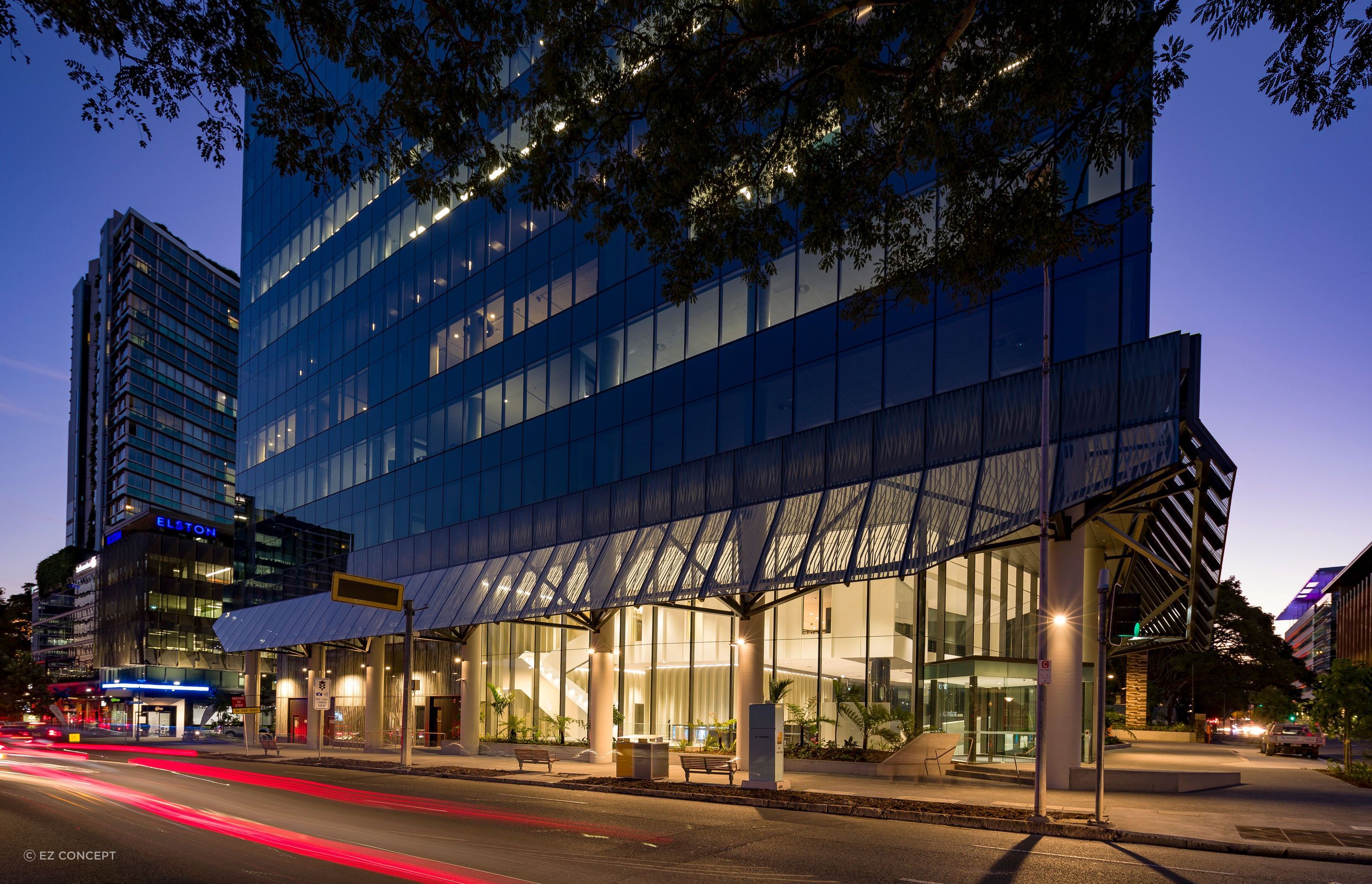 900 Ann St encapsulates 15 levels within its geometric glass façade.
