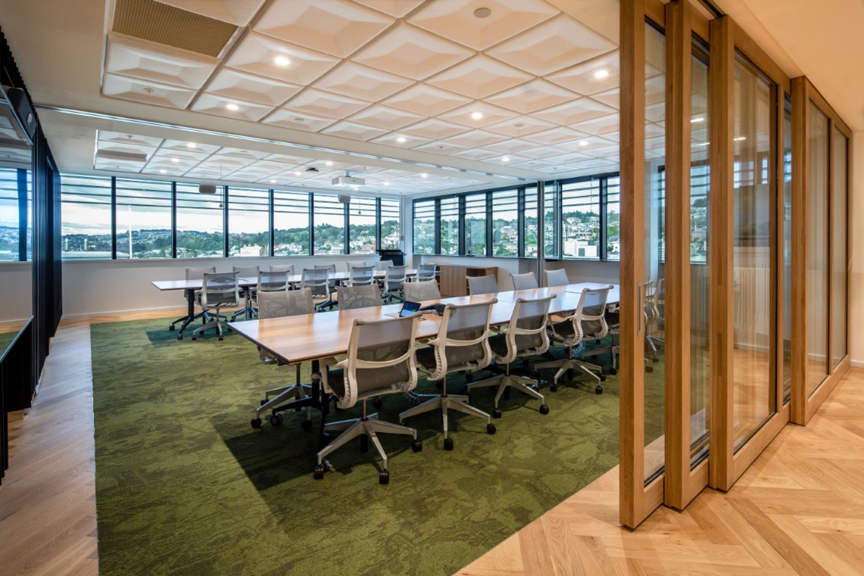 Conference Rooms - opened operable wall