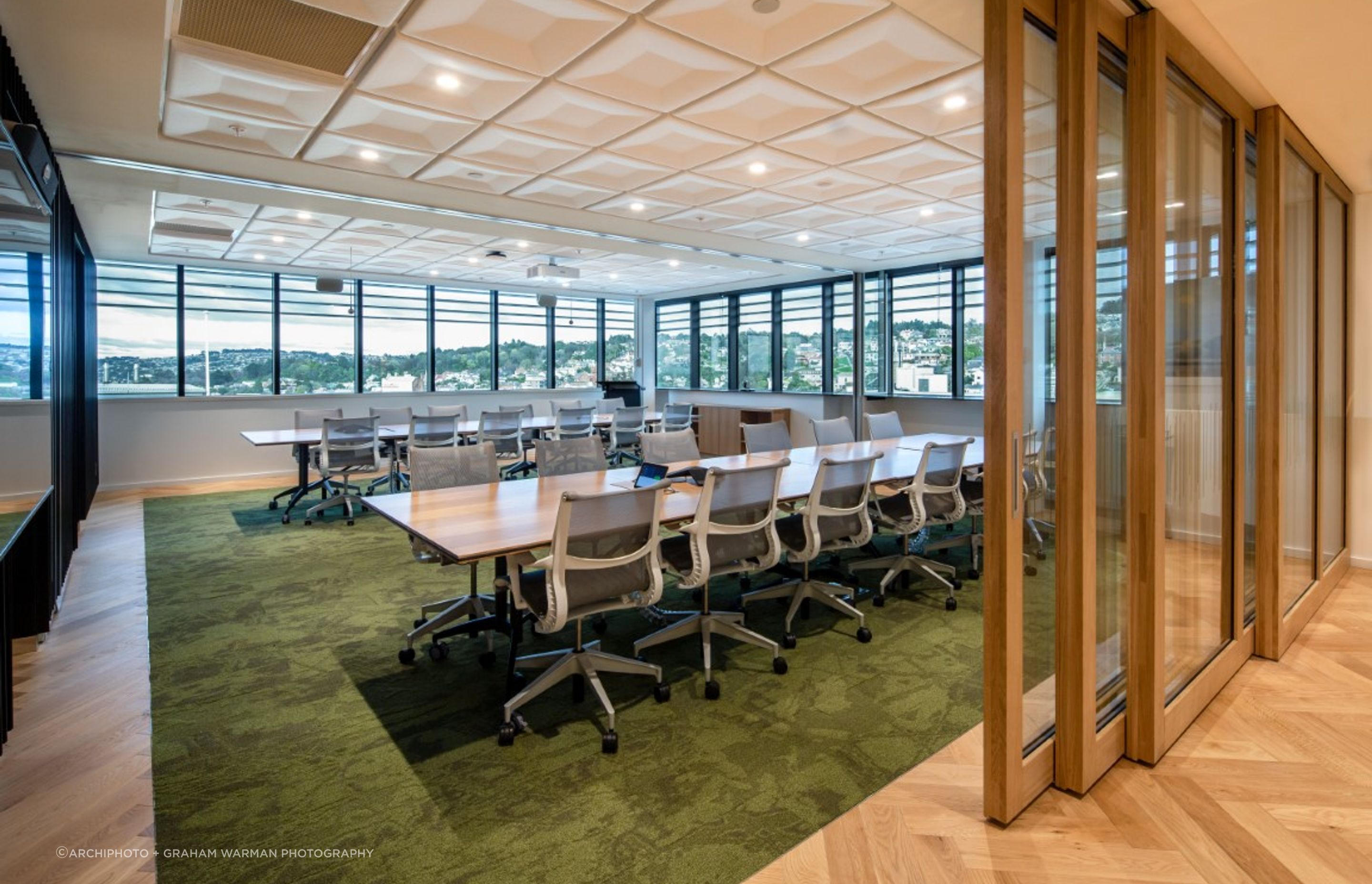 Conference Rooms - opened operable wall