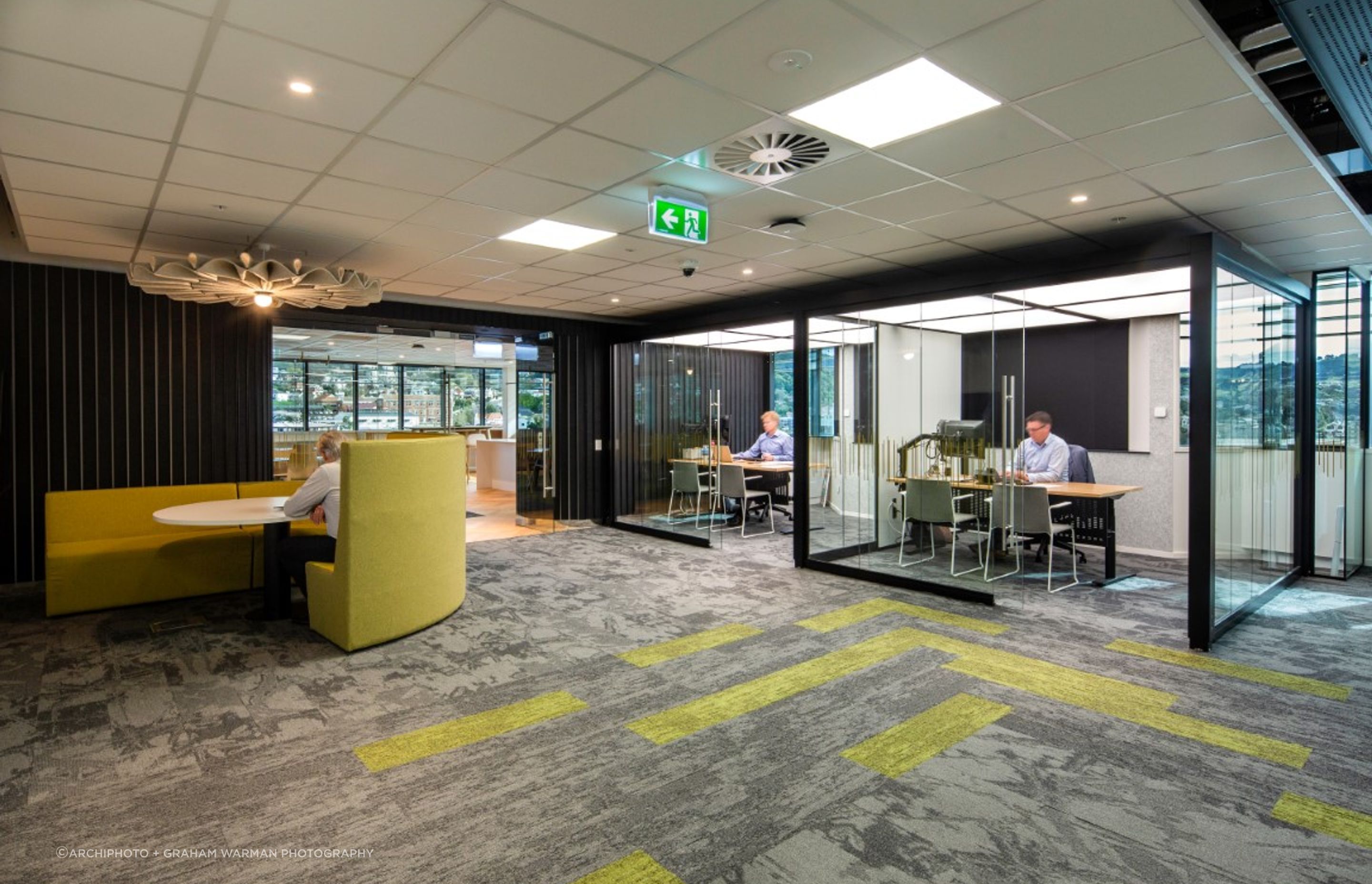 Open office - bespoke office pods and breakout area