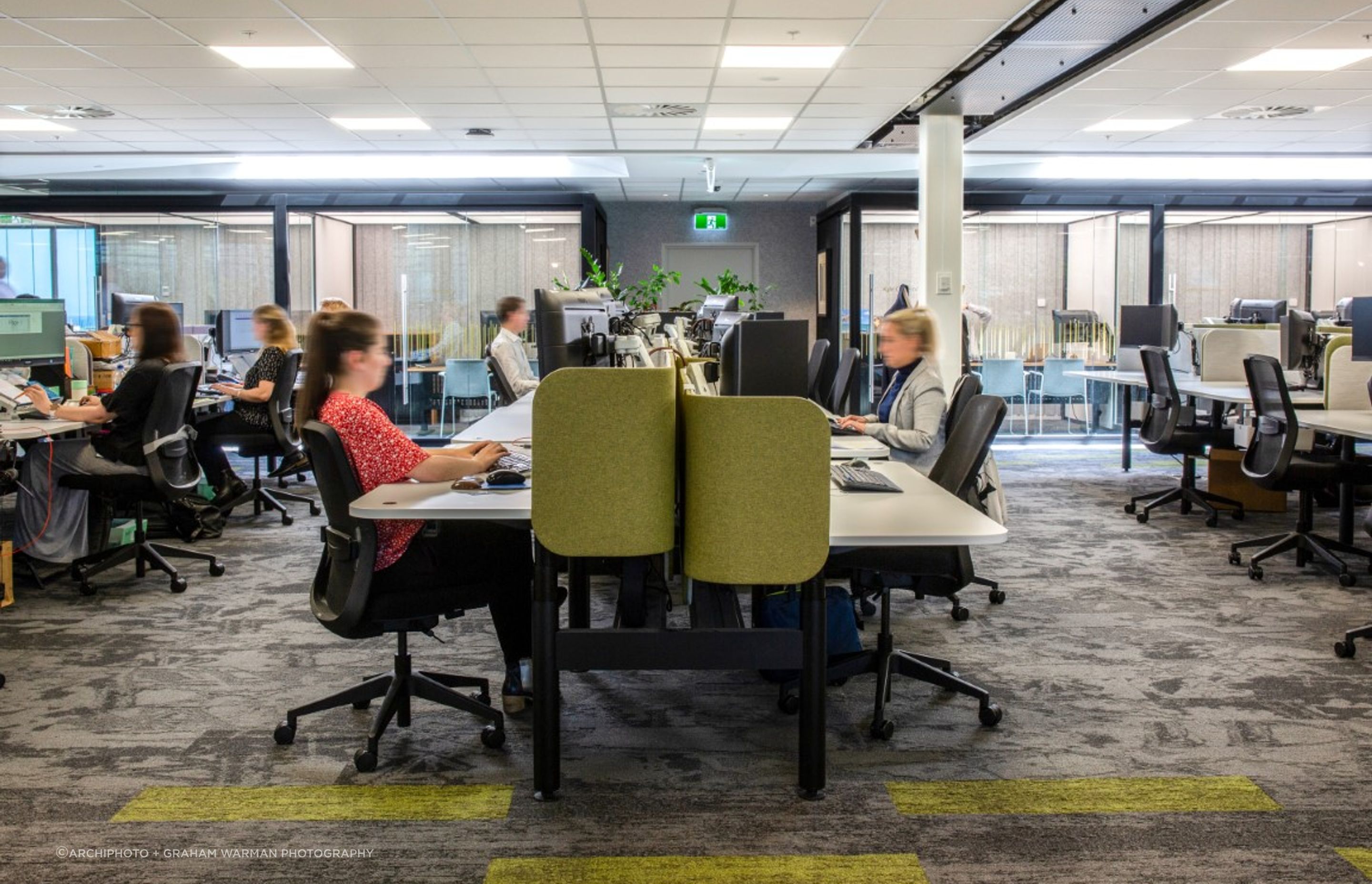Open office - central desking space