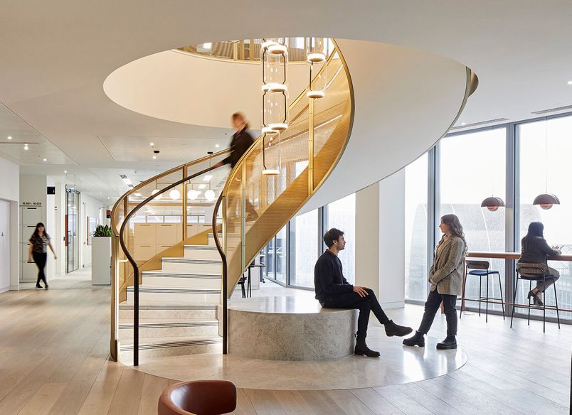 Woven Spiral a Sculptural Staircase Statement