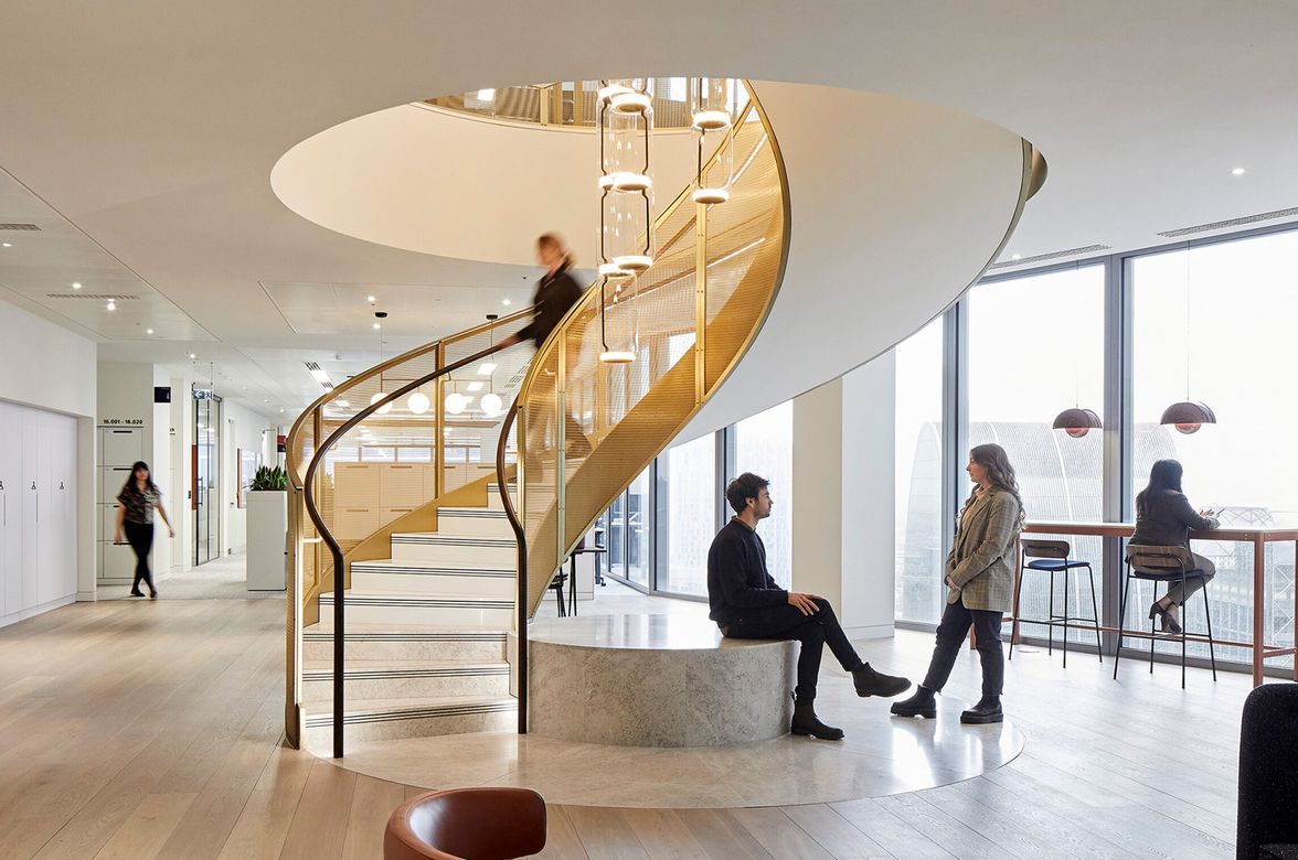 Woven Spiral a Sculptural Staircase Statement