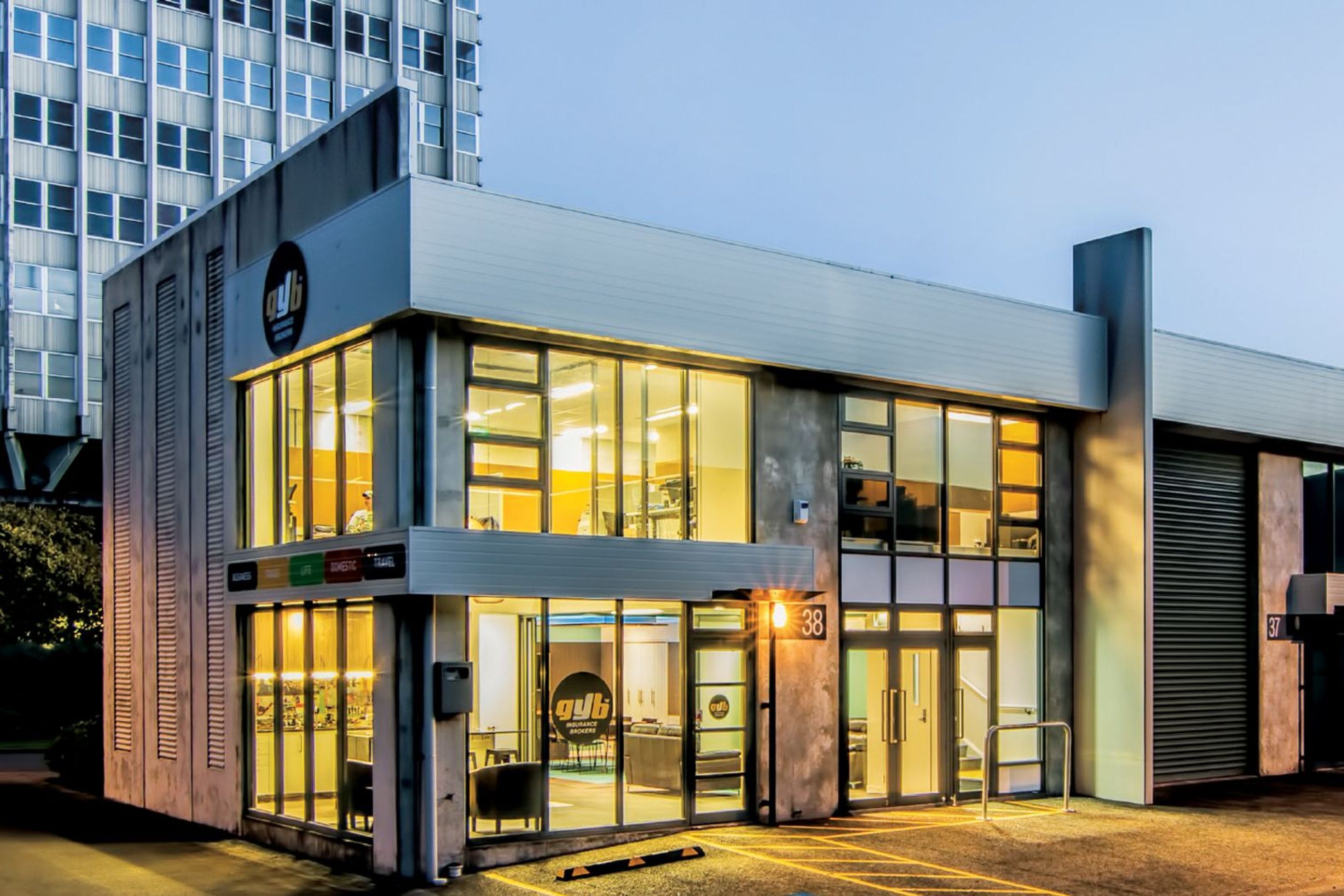 Existing building and we did the fitout for our clients at GYB Insurance