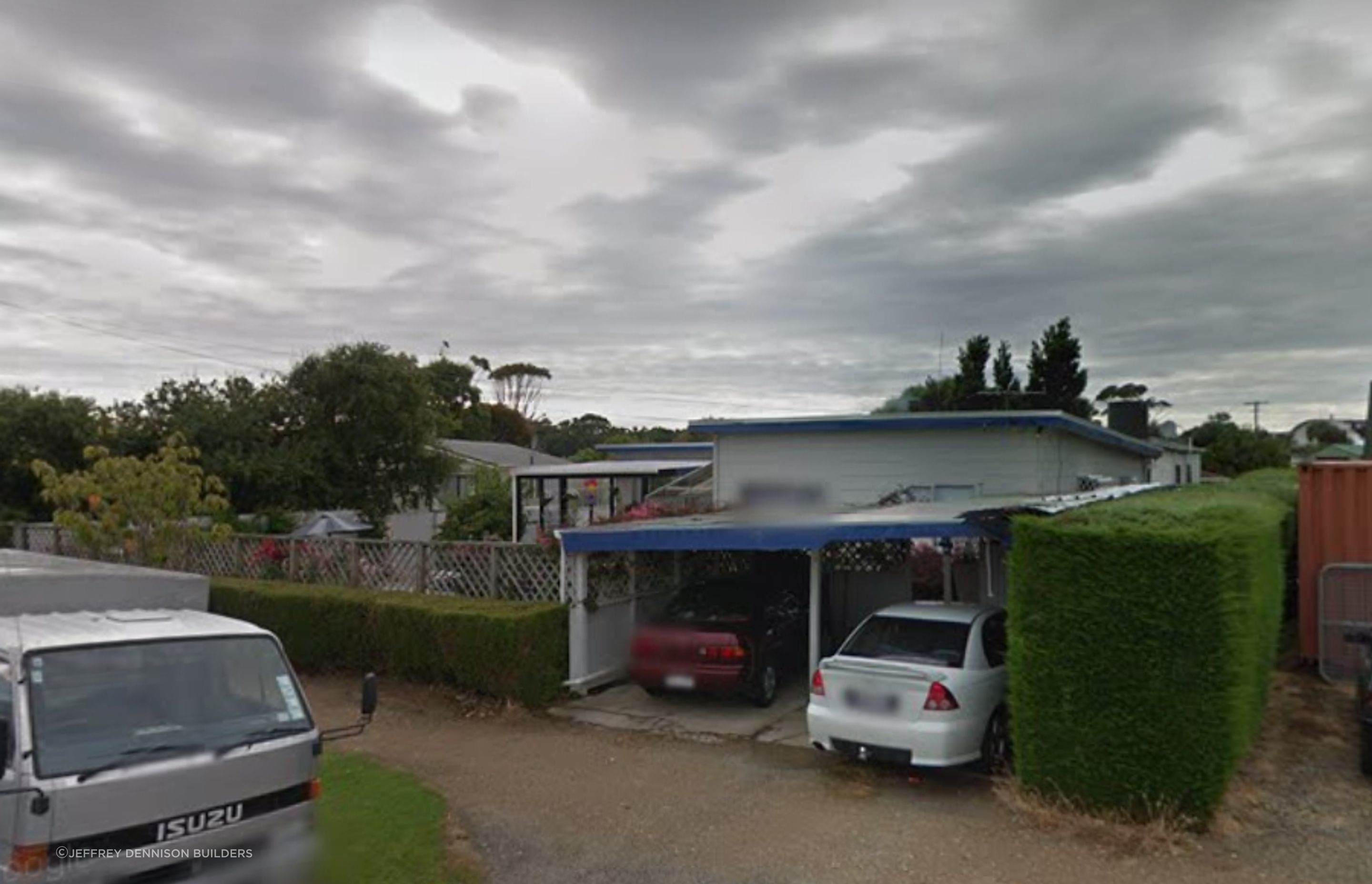 Old carport ready to be demolished