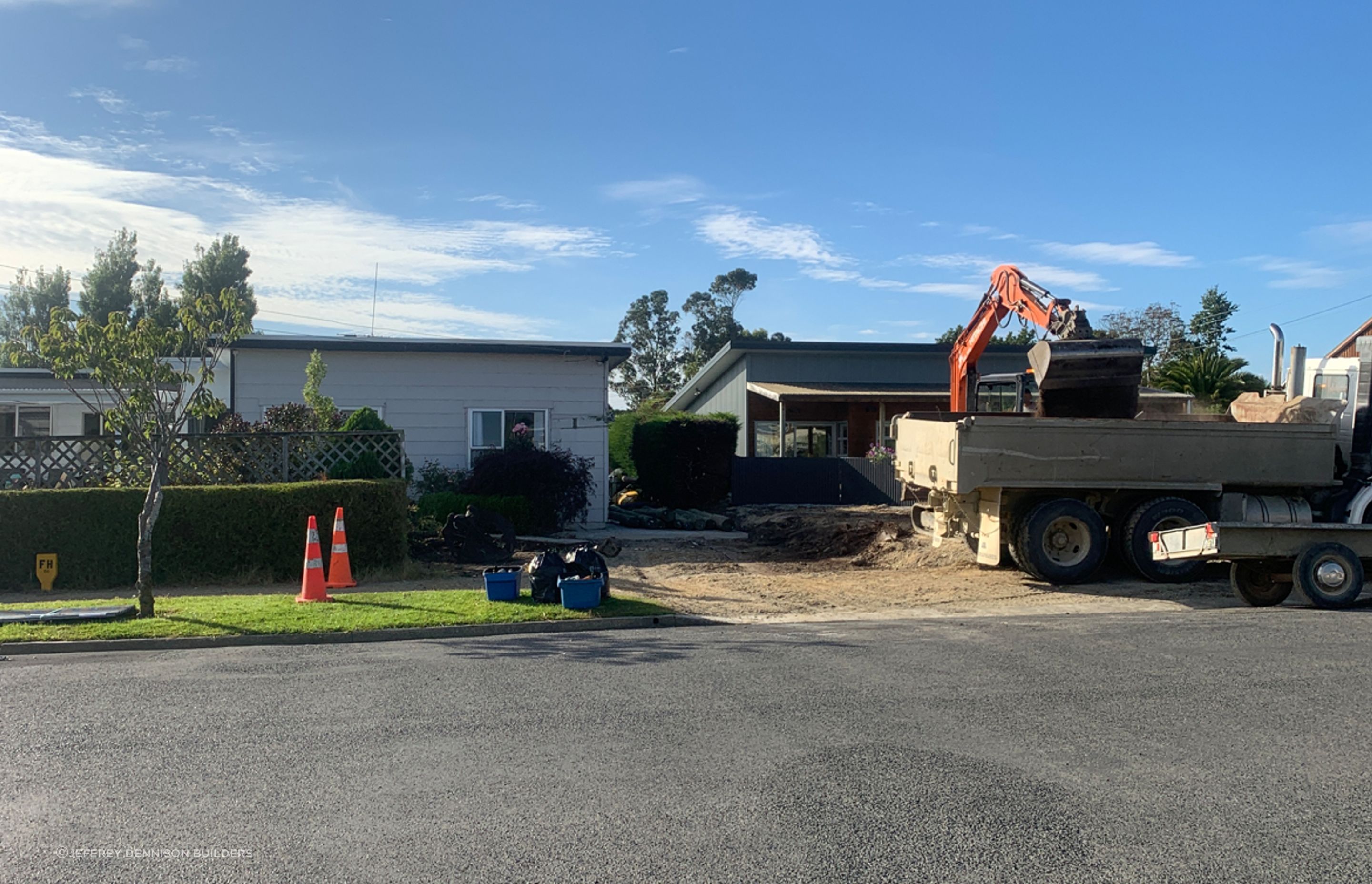 Old carport demolished and removed, site preparation