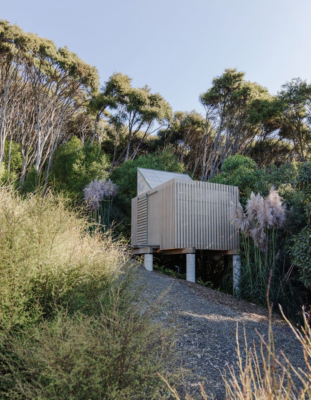 Timber was used wherever possible to ensure the building was negative embodied carbon and low maintenance.