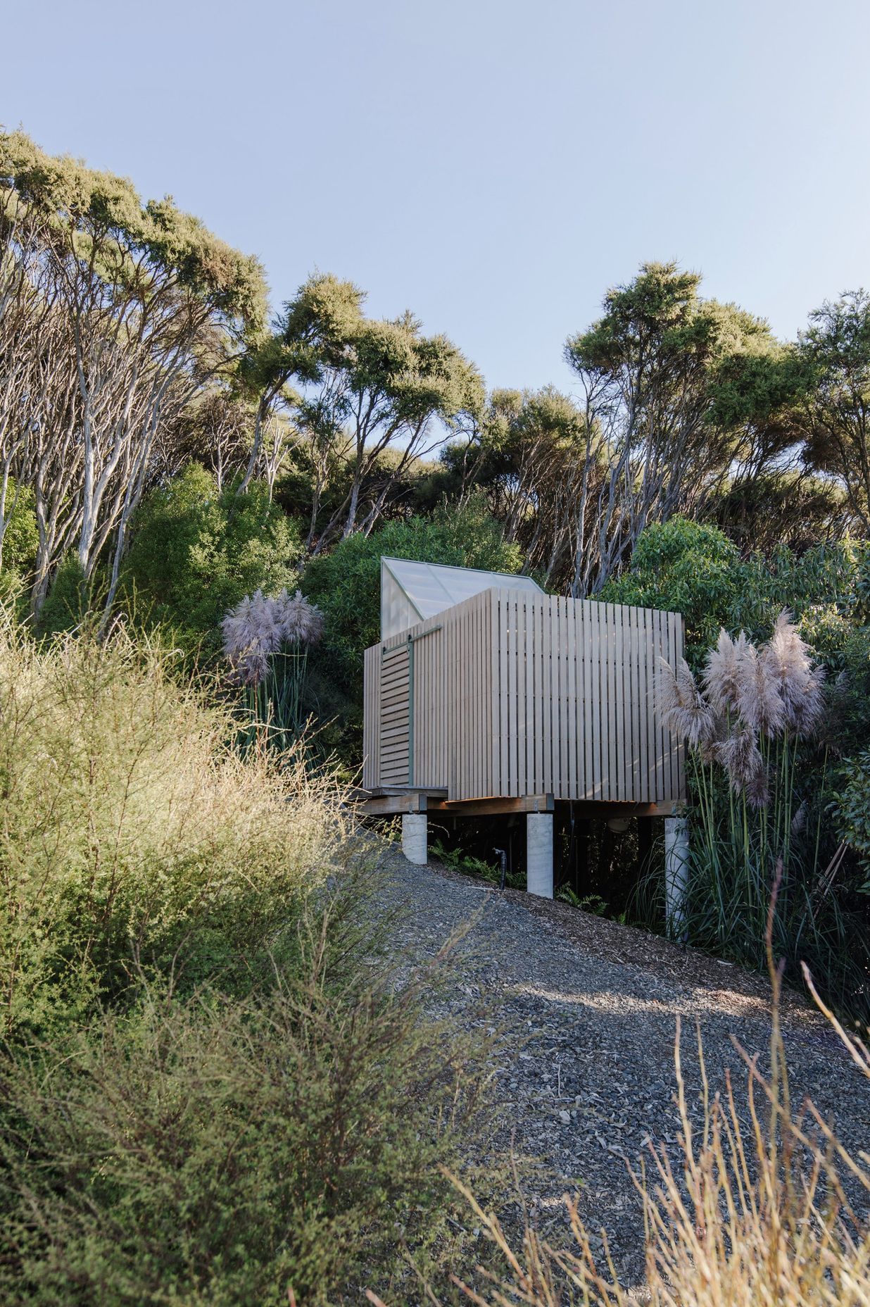 Timber was used wherever possible to ensure the building was negative embodied carbon and low maintenance.