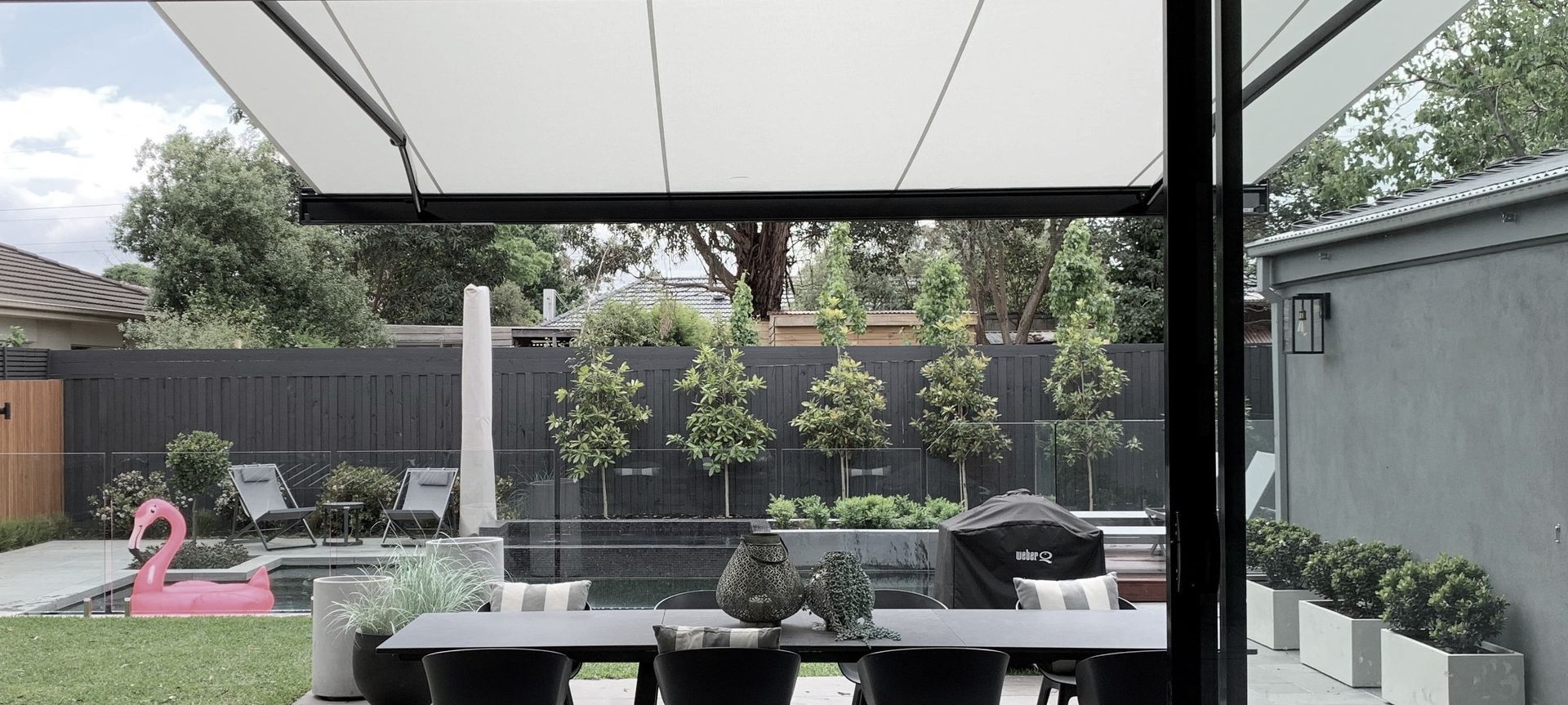 Waverley Rd - markilux 3300 - folding arm awning banner