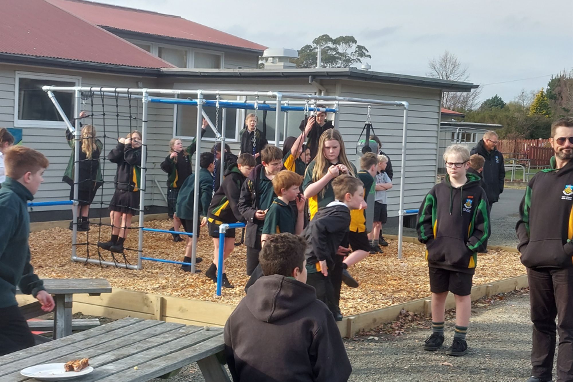 The Official Opening July 7th, 2022 - Some of the children from years 7 & 8 enjoying the end result.
