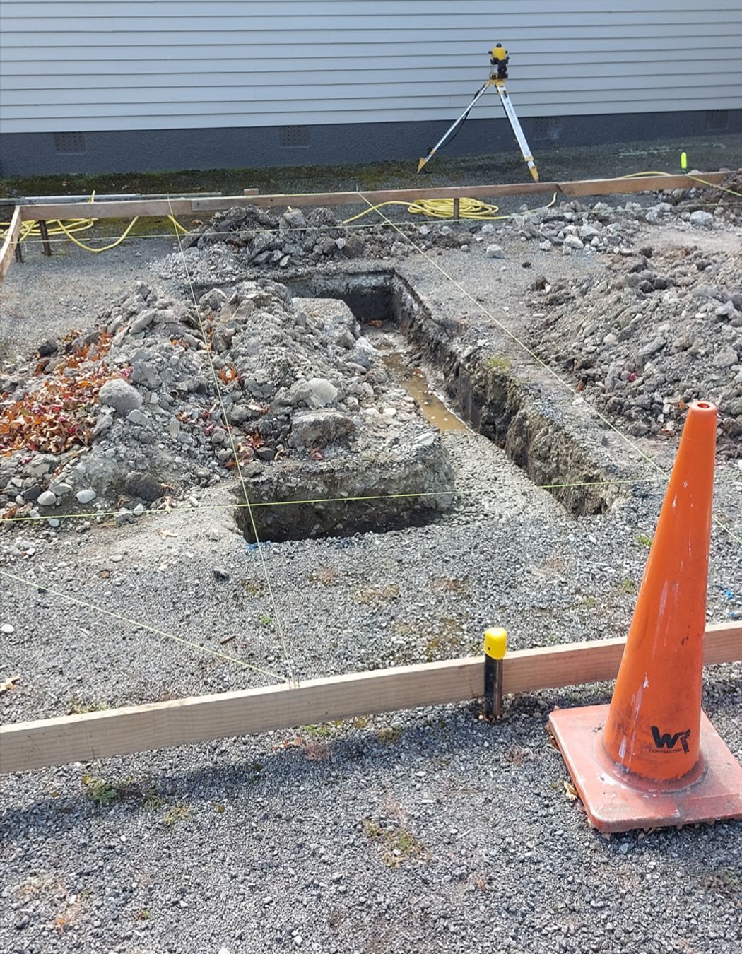 Set up for one of the foundations