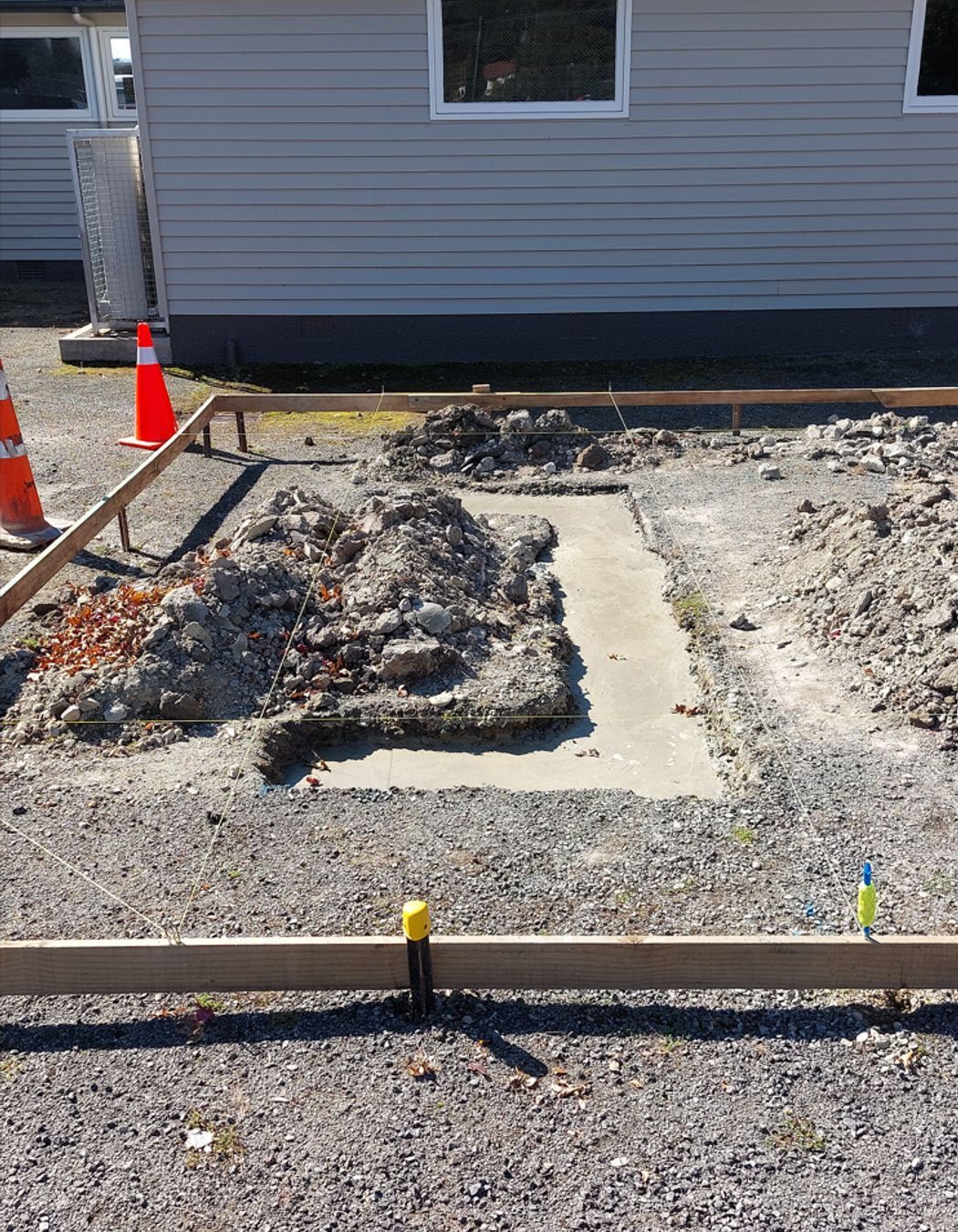 The other foundation completed and floated