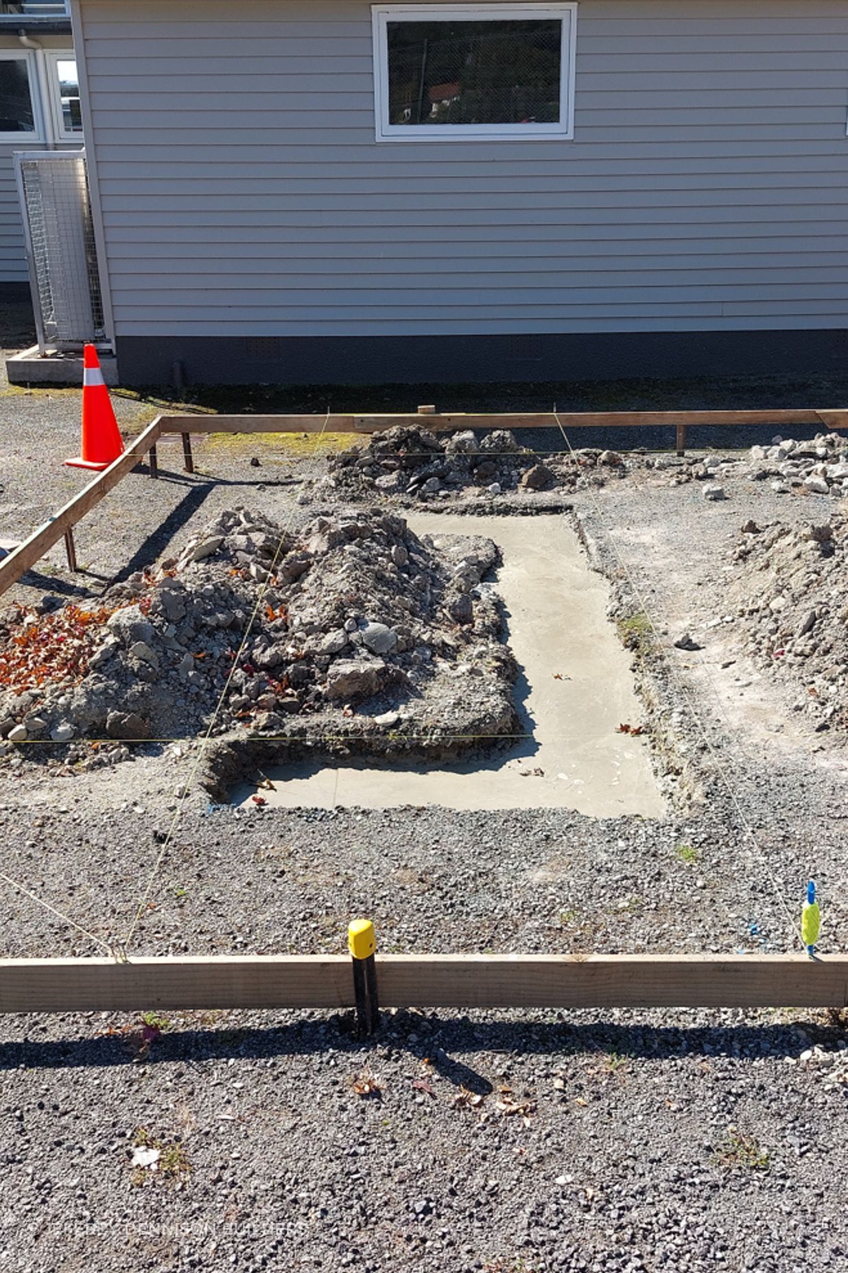The other foundation completed and floated