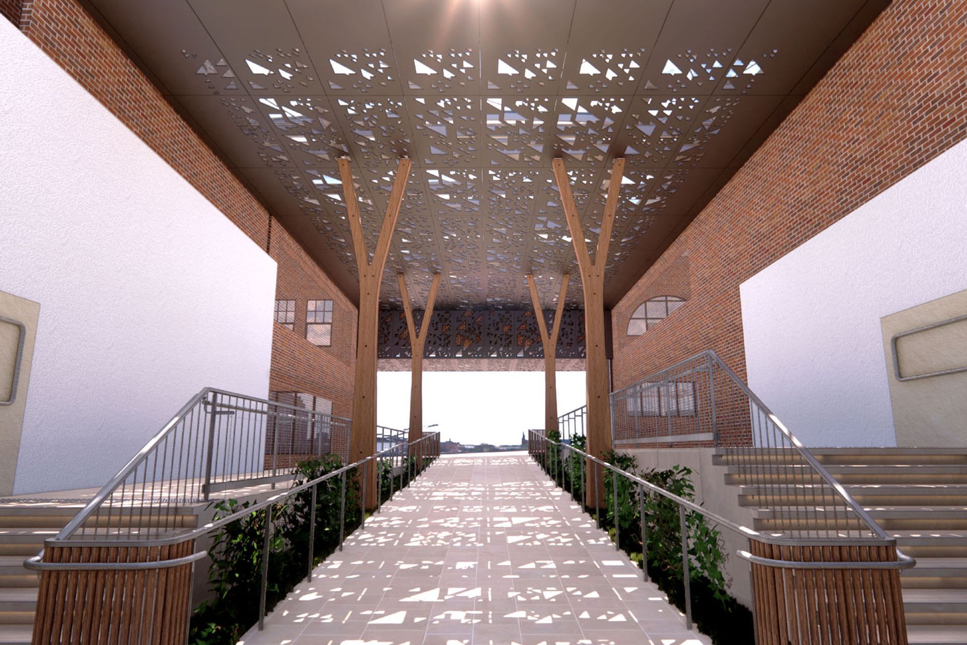 Preserved heritage façade