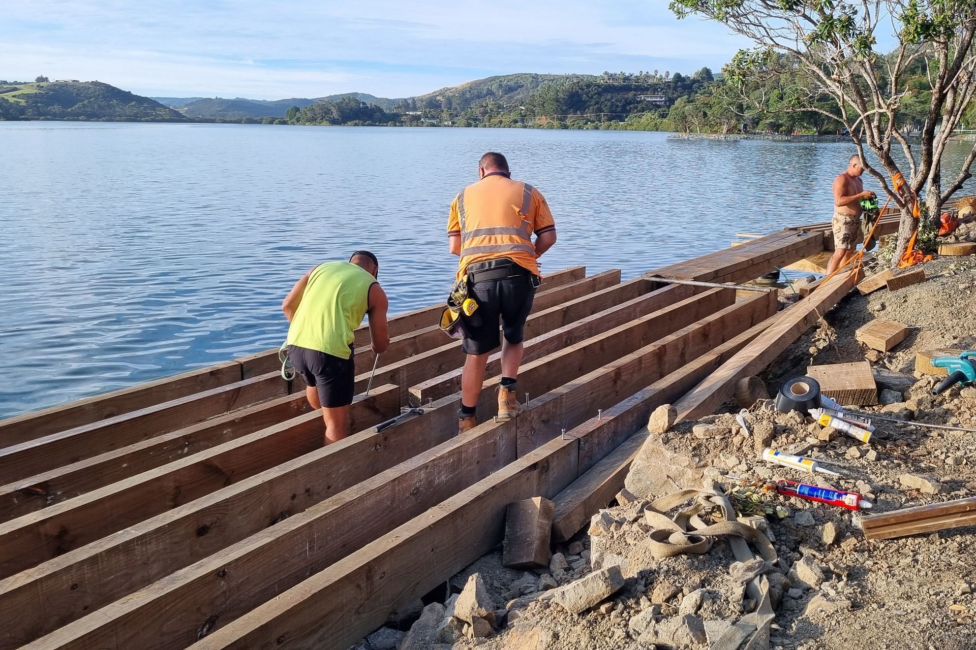 Structural strength required for waterfront redevelopment at Mangonui