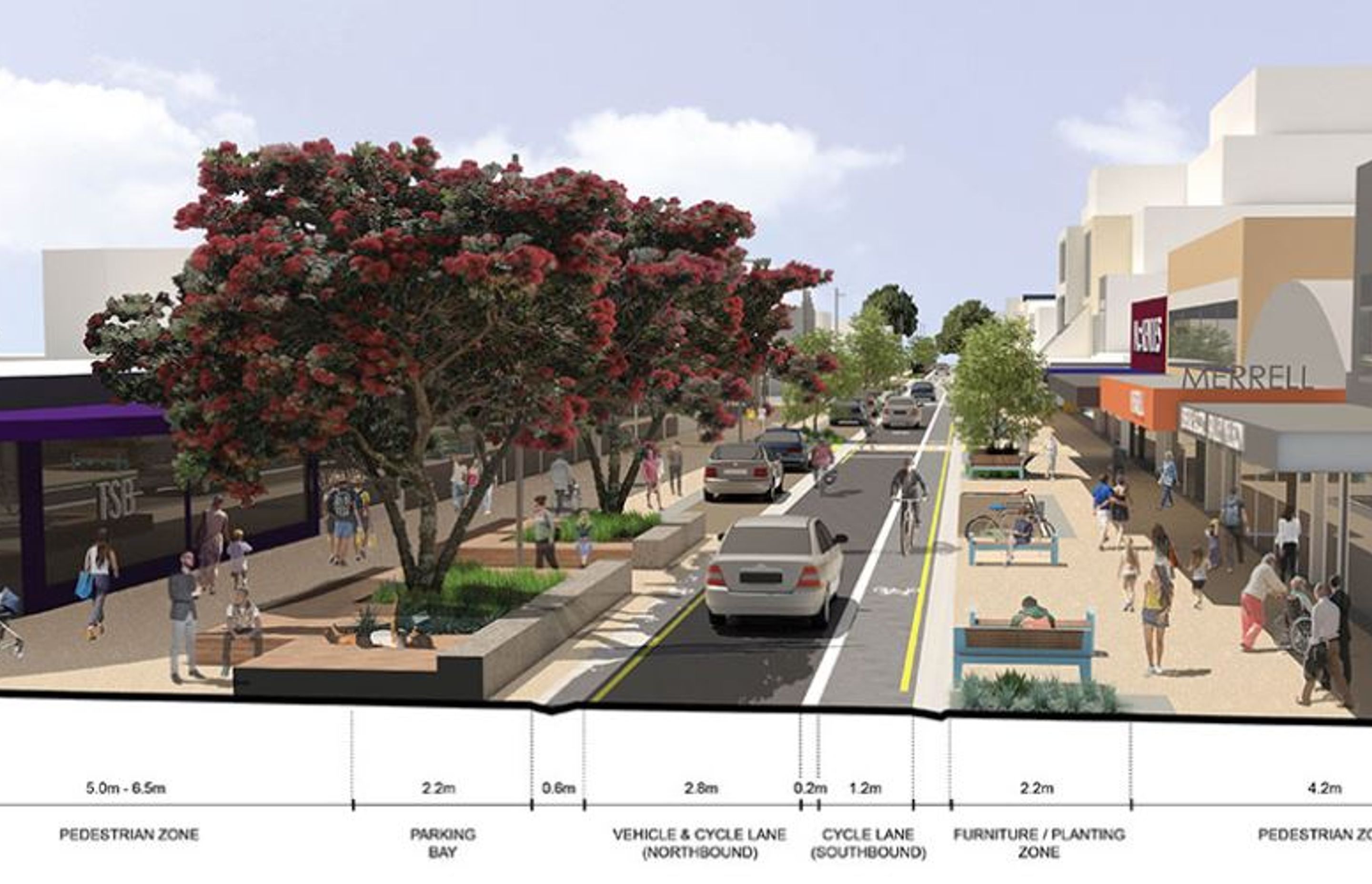 Hurstmere Road Streetscape Upgrade