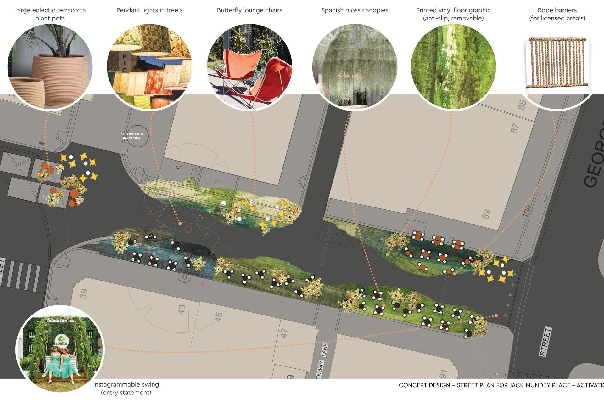 Concept Design - Street Plan for Jack Mundey Place - Activation