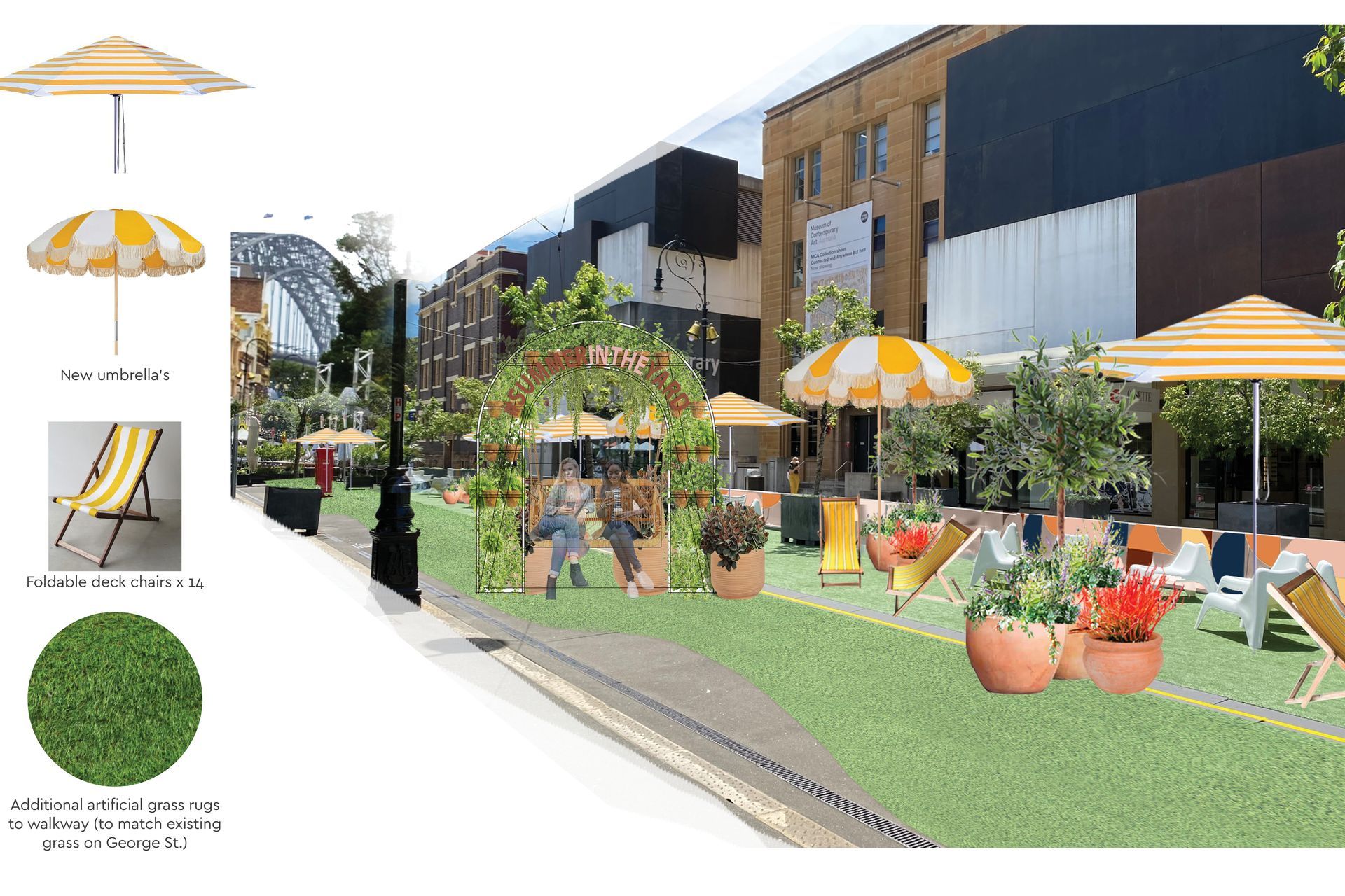 Concept Design - 3D View for George Street - Activation
