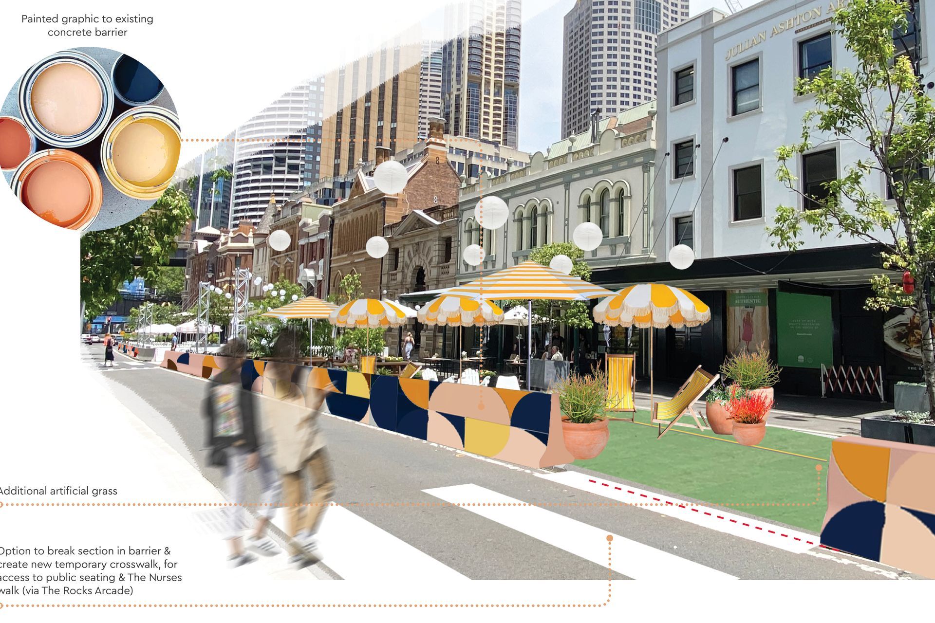 Concept Design - 3D View for George Street - Activation