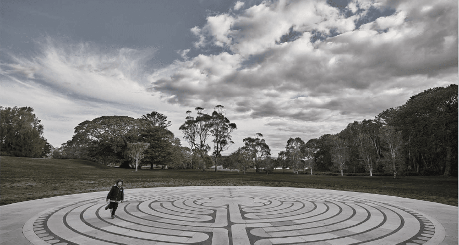The Labyrinth Centennial Park banner