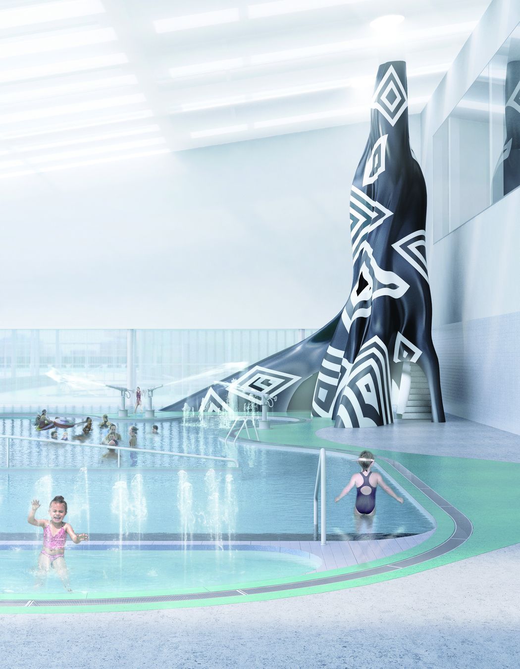 Weejal Njalan by Brook Andrew transforms the familiar notion of a waterslide.