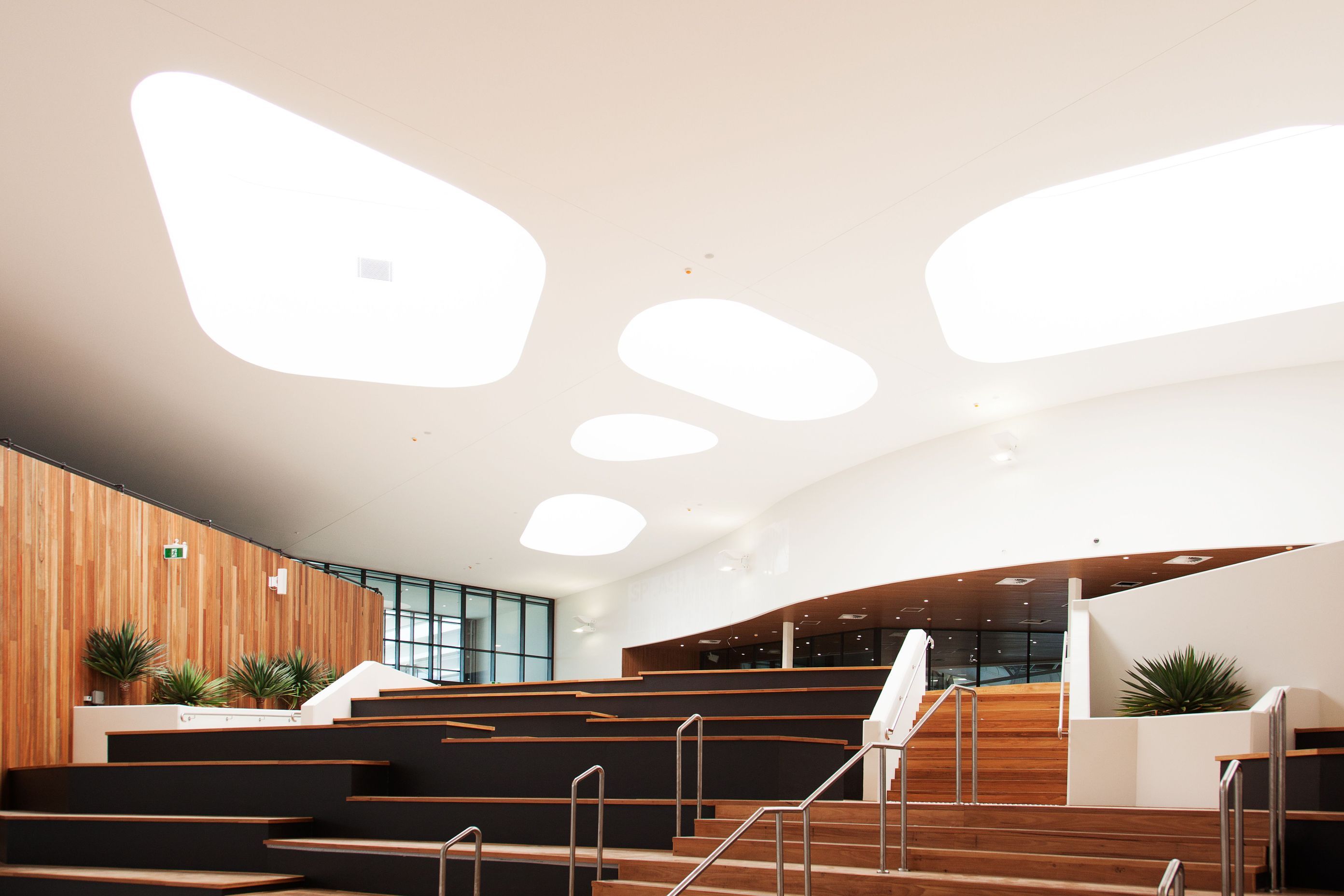 The EzyTrack curved wall track was used to form these curved skylight features.