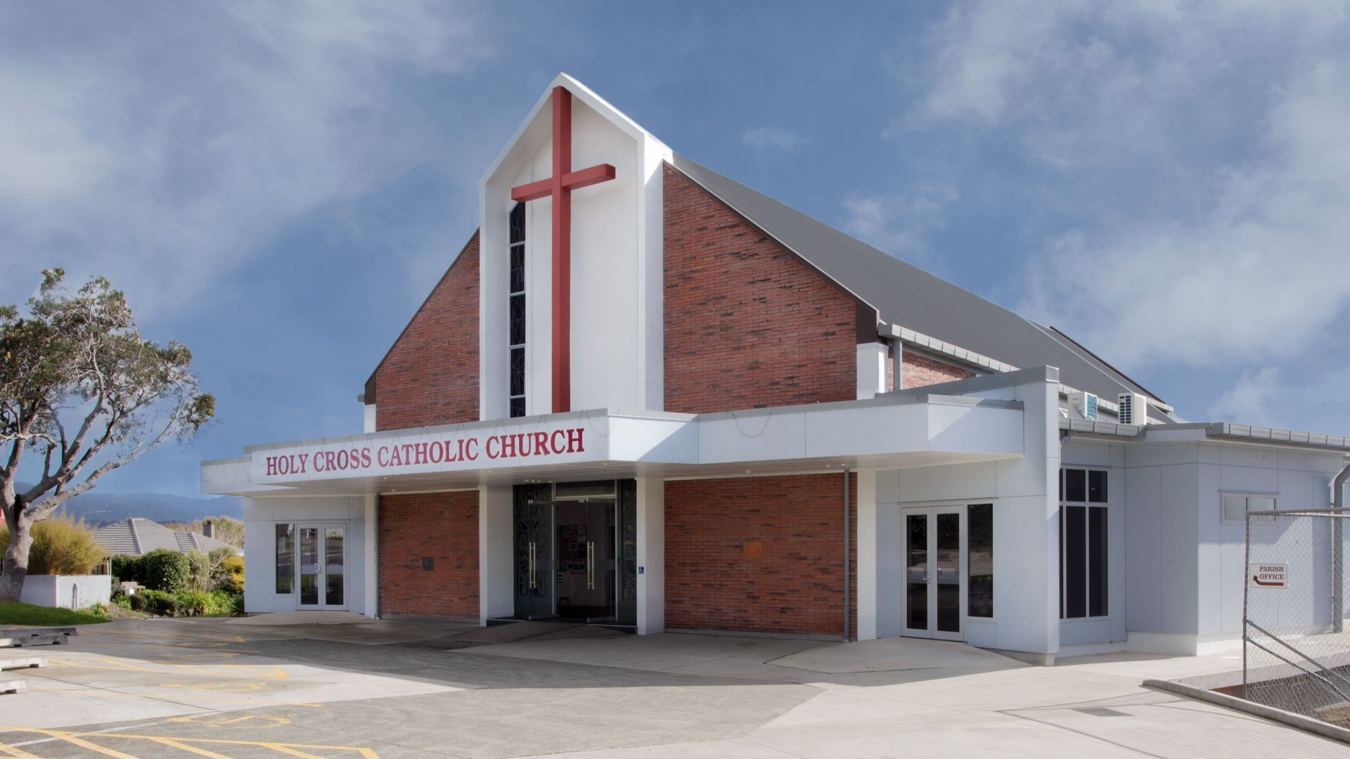 Holy Cross Church banner