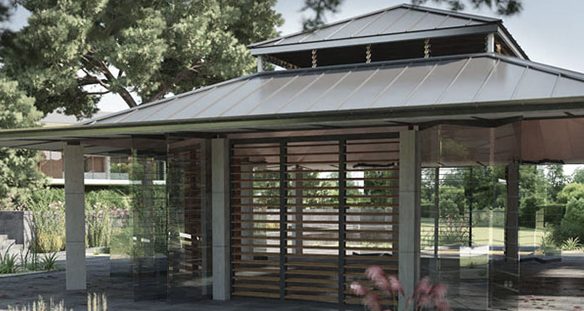 Lotus Pavilion - Visualisation of Memorial Pavilion banner