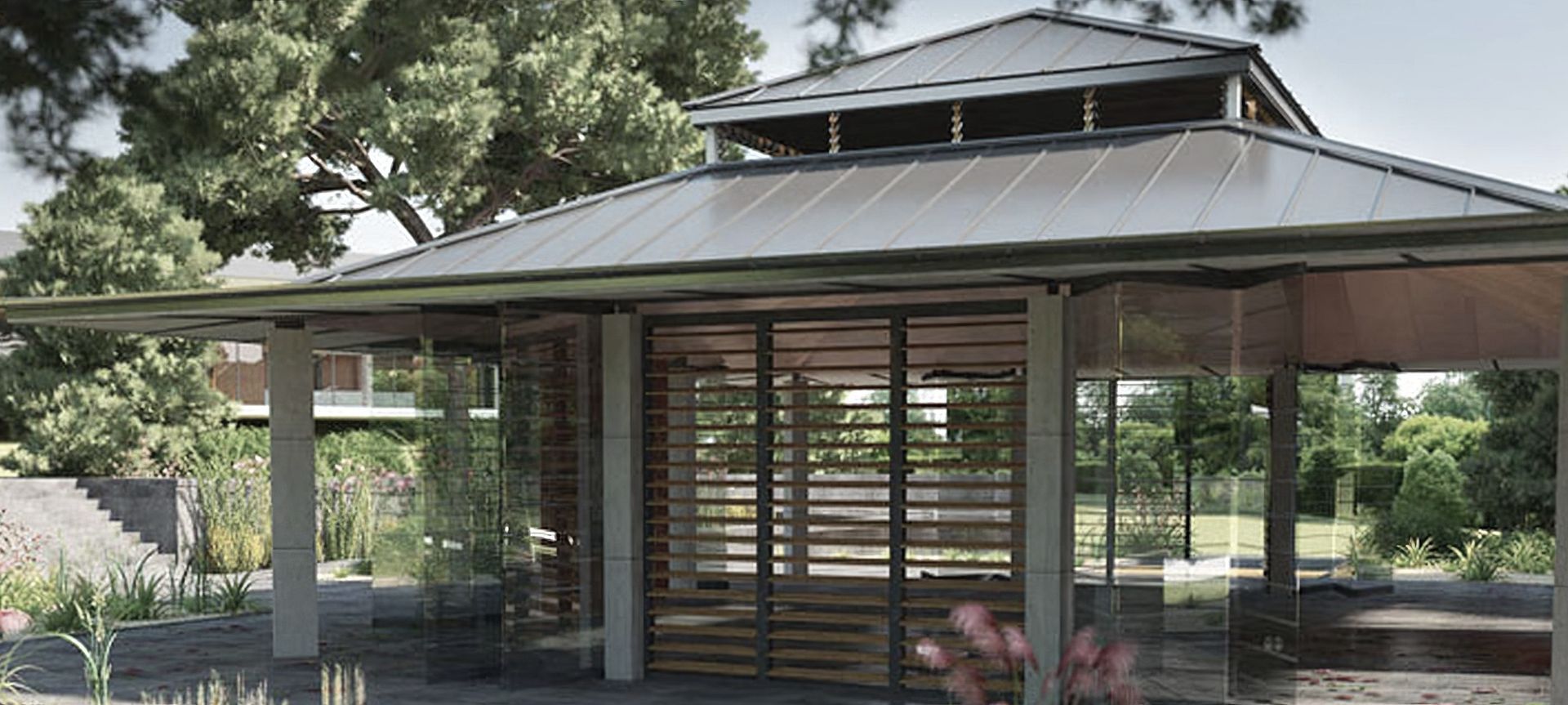 Lotus Pavilion - Visualisation of Memorial Pavilion banner