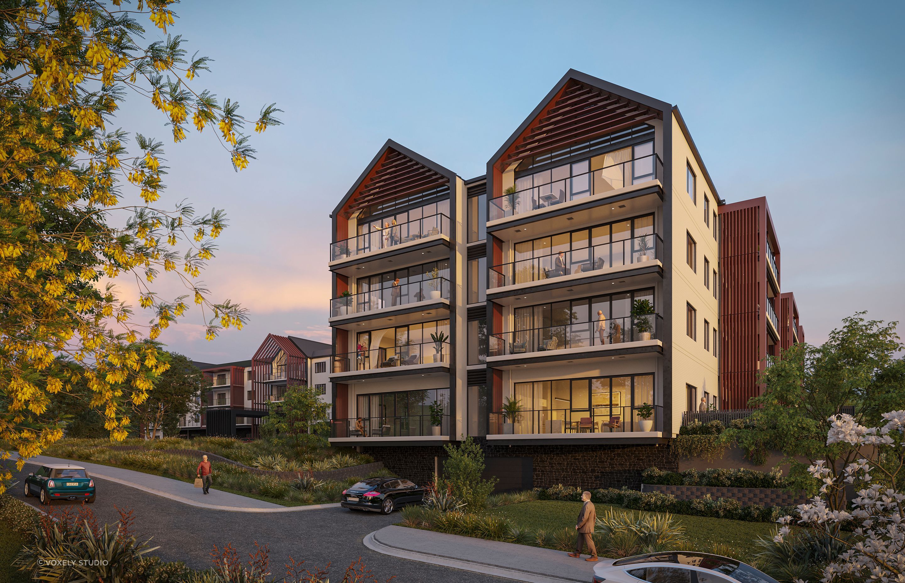 Aged Care Complex 3D Render