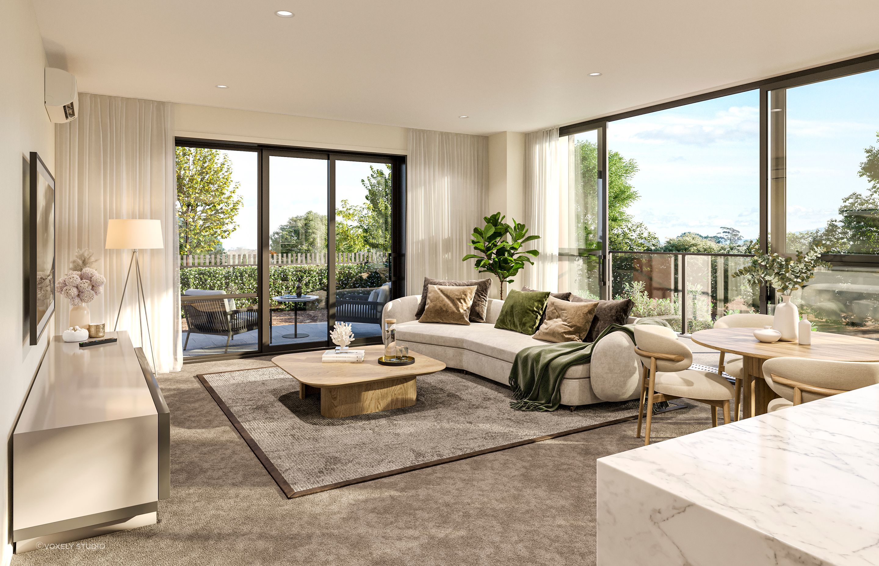 Living Room 3D Render