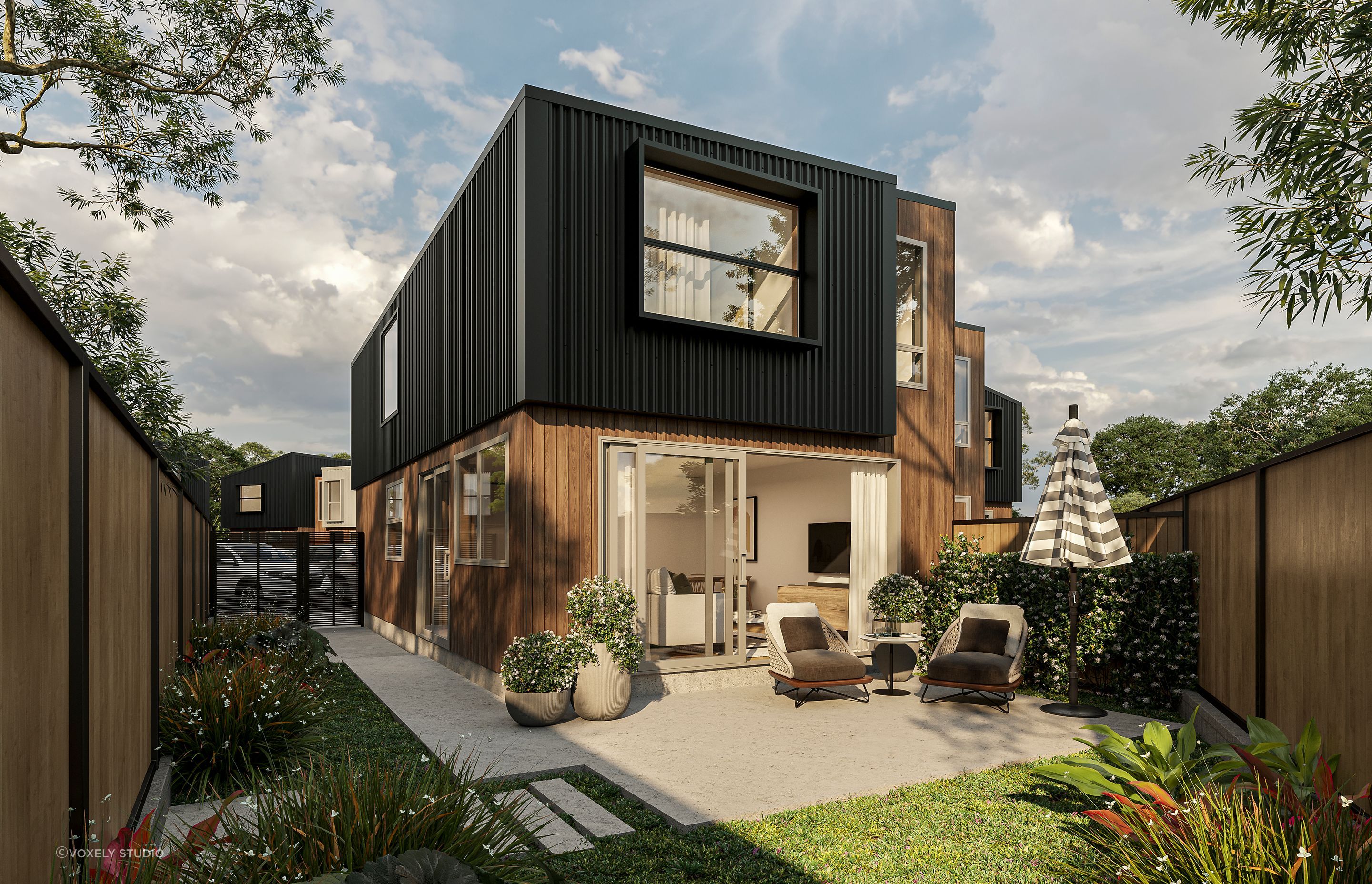 Townhouse Development 3D Render