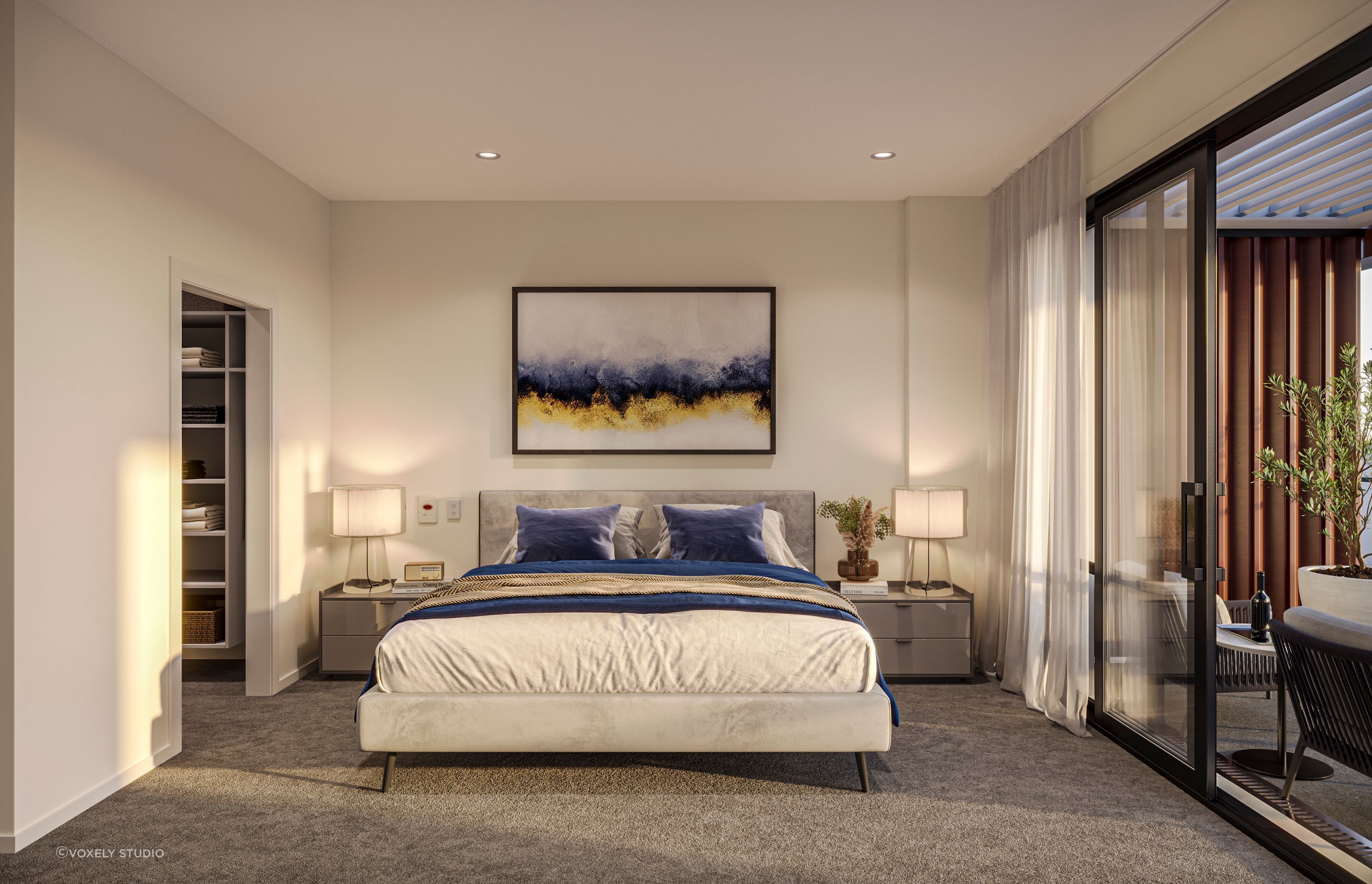 Age Care Bedroom 3D Rende