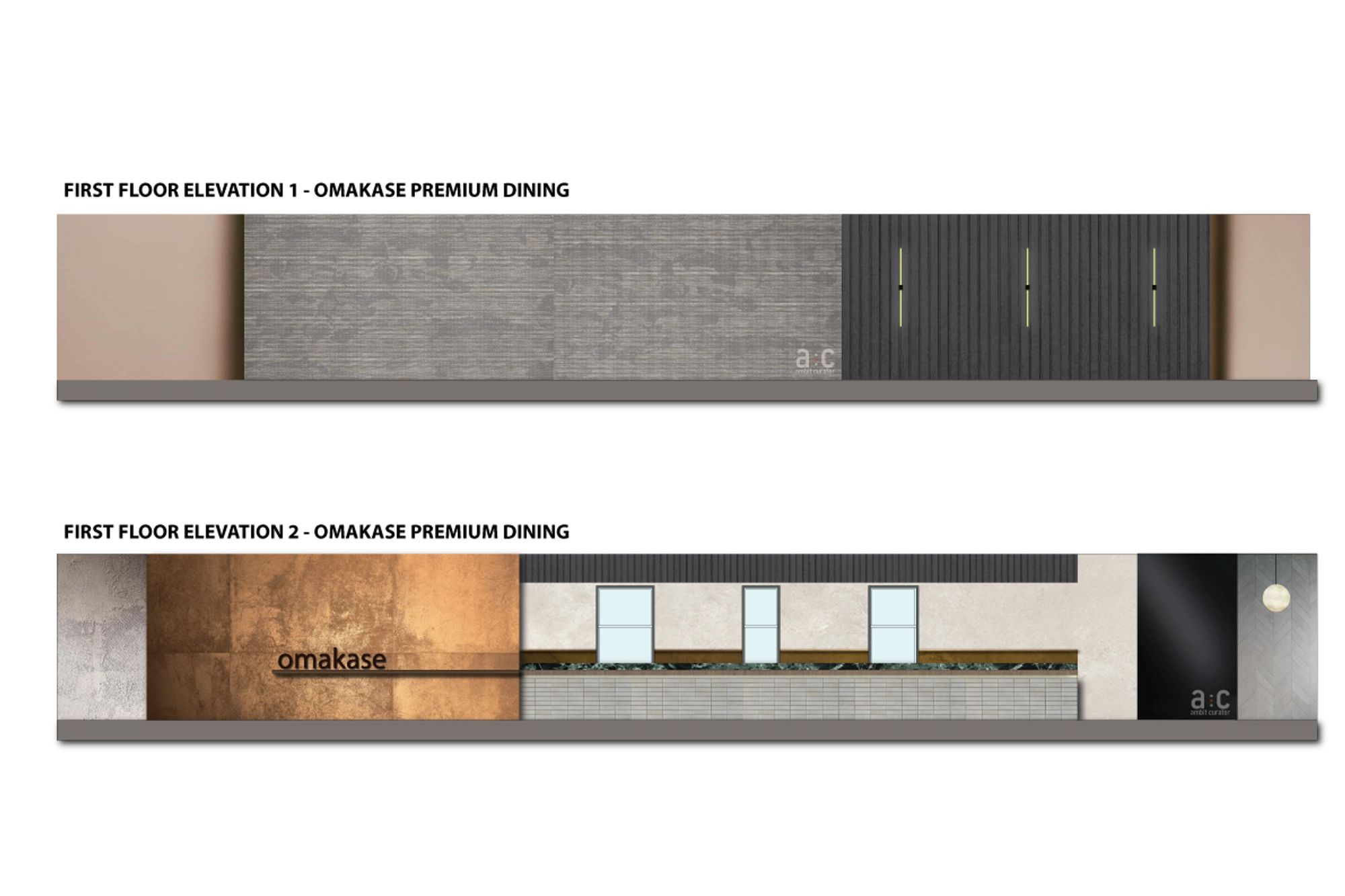 Concept design for Omakase dining on Level 1