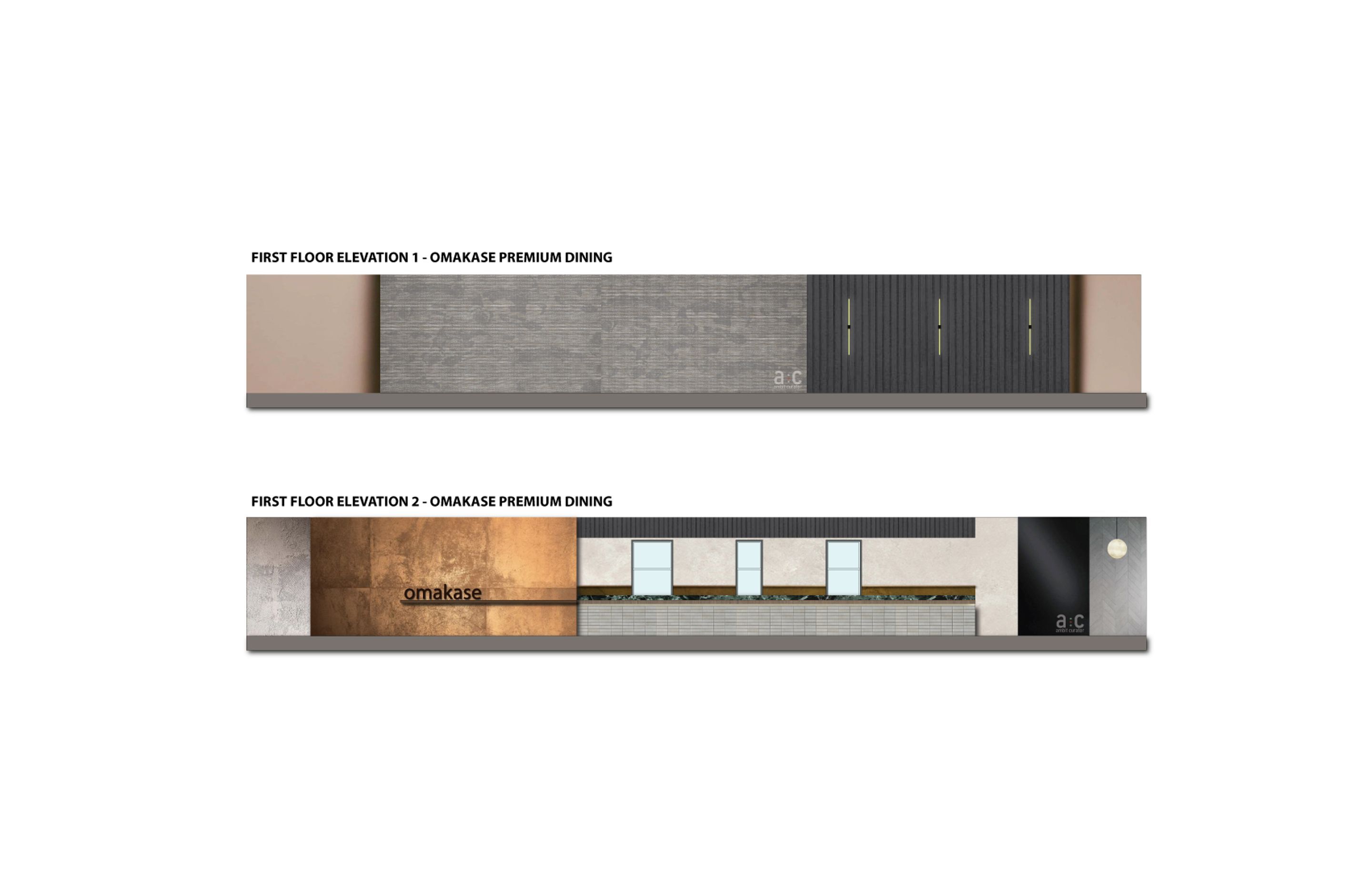 Concept design for Omakase dining on Level 1