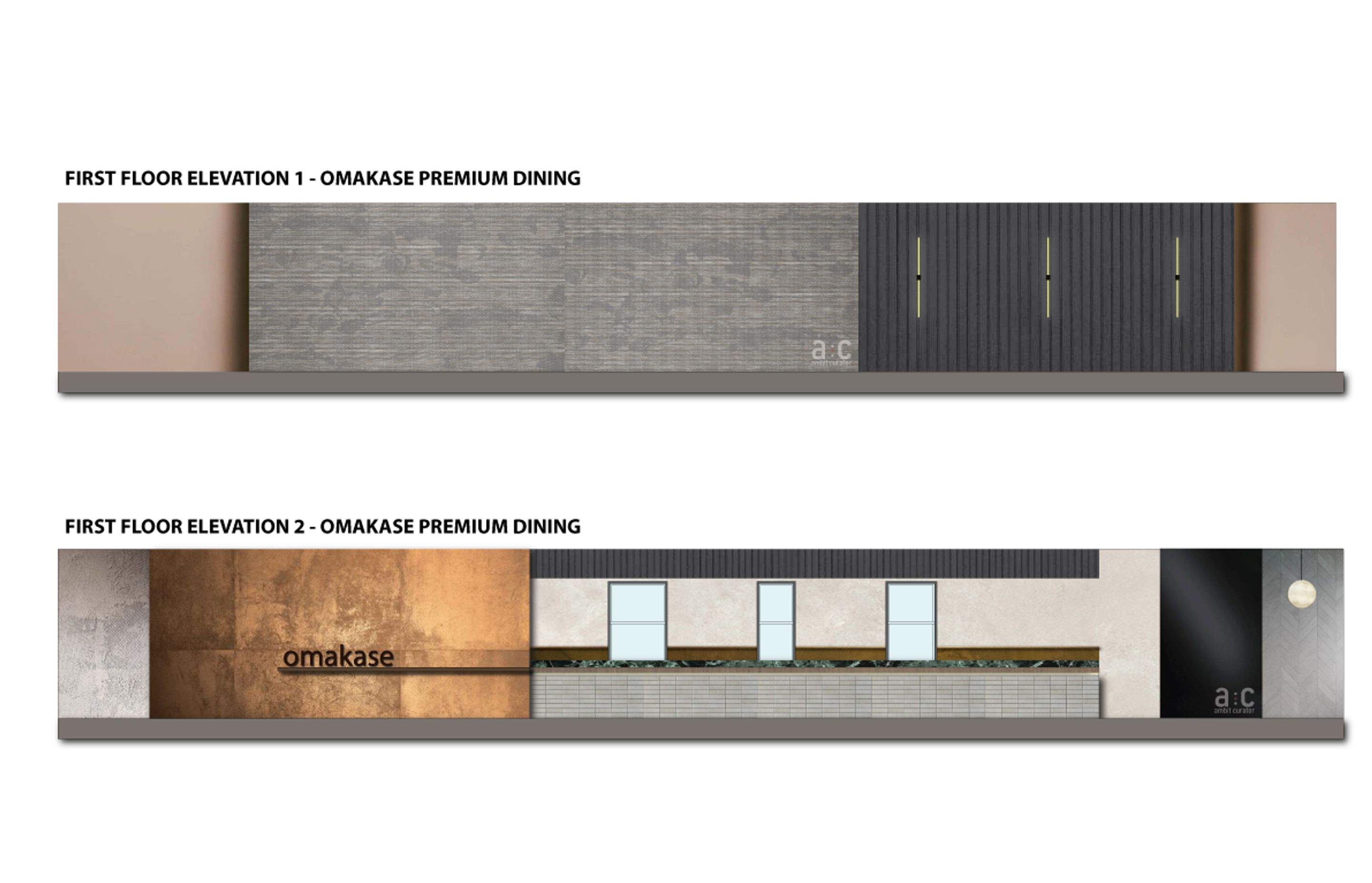 Concept design for Omakase dining on Level 1