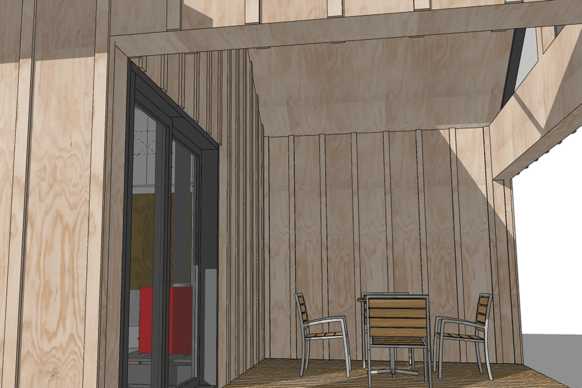 Covered west deck option