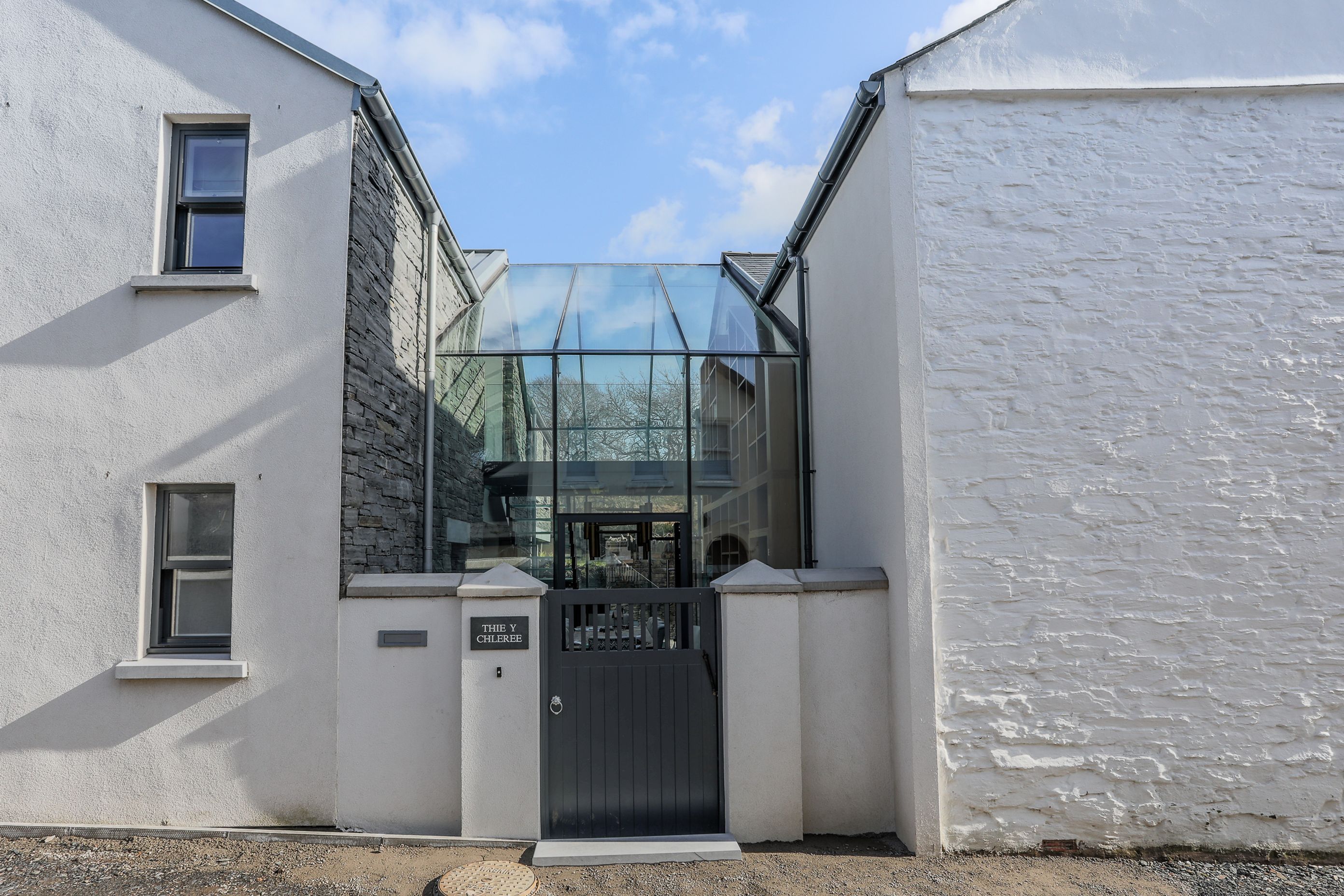 The dining hall was the connection between the old building and new pavillion with it's glass walkway joining the top floor.