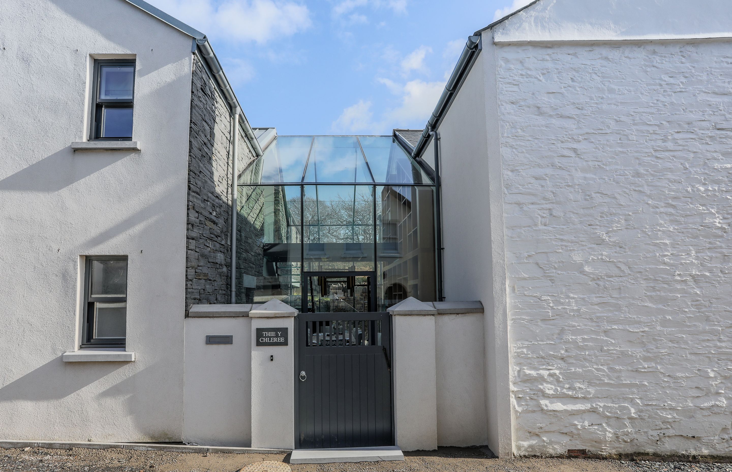 The dining hall was the connection between the old building and new pavillion with it's glass walkway joining the top floor.