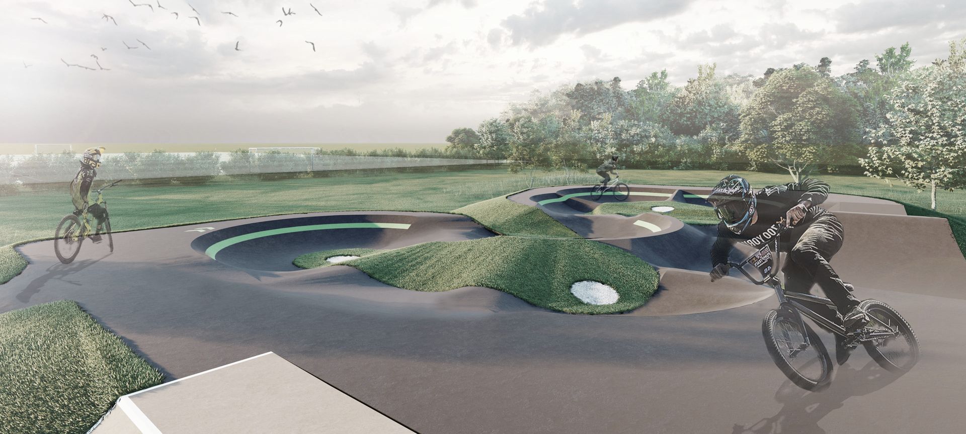 Pump track design banner