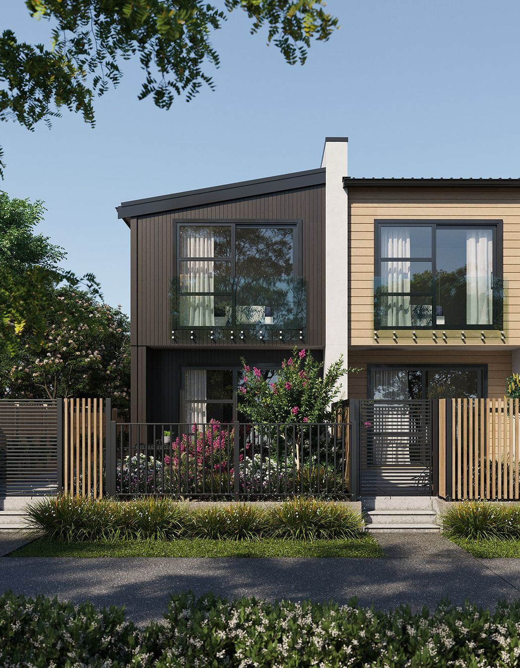 Townhouses exterior render