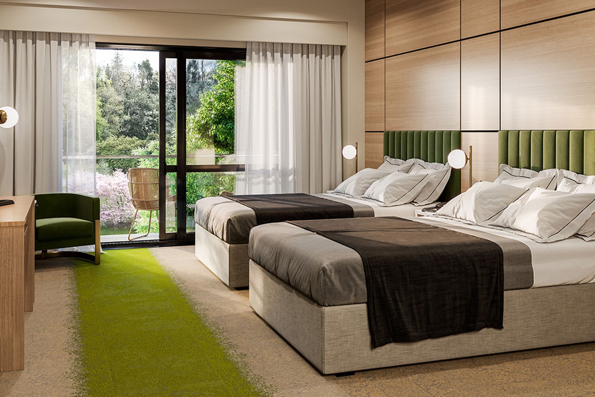 Hotel Room 3D Render