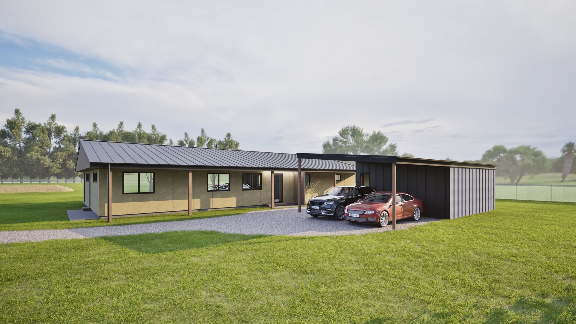 House with Concrete Panels banner