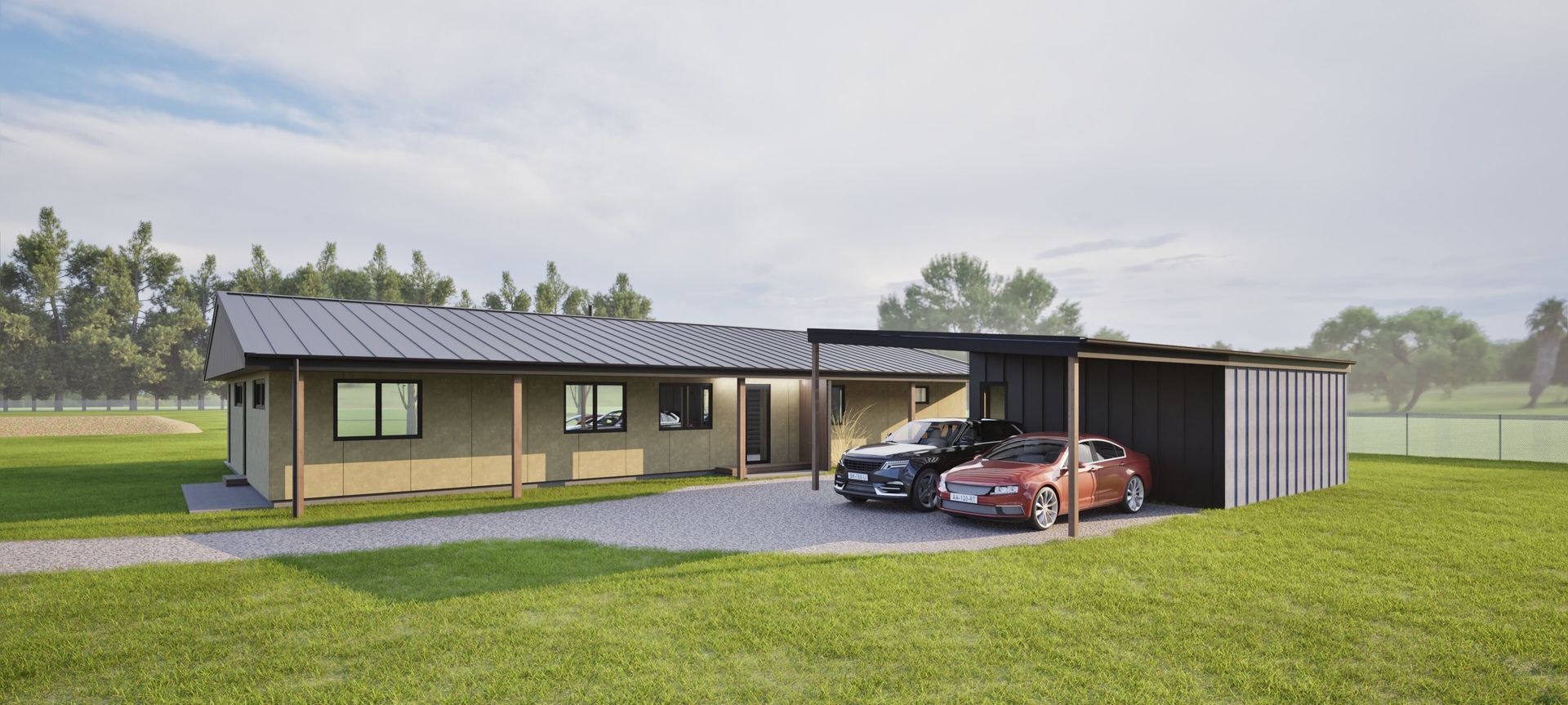 House with Concrete Panels banner