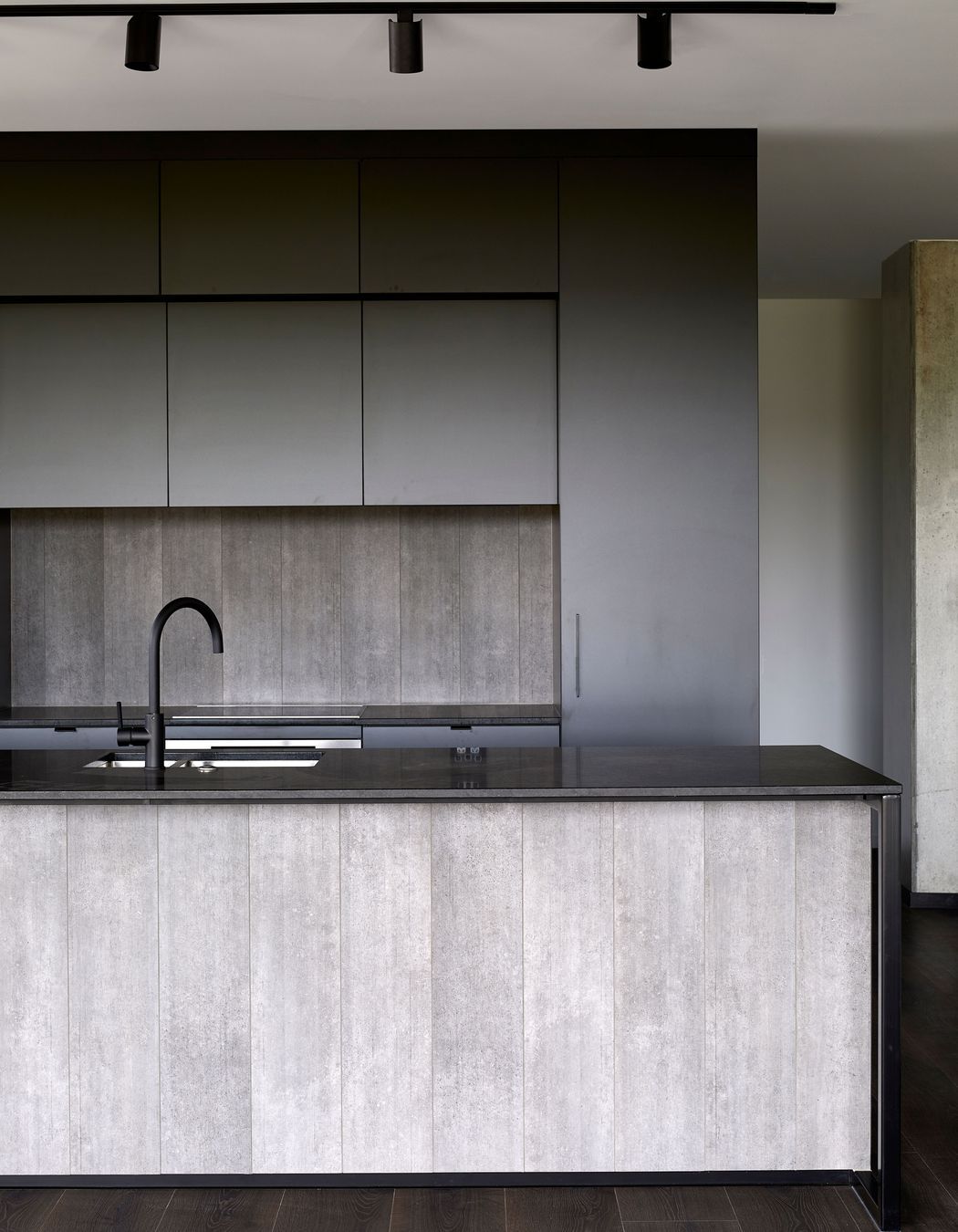 Visual texture plays a big role in the feel of the interiors with the various materials contrasting and complementing each other.