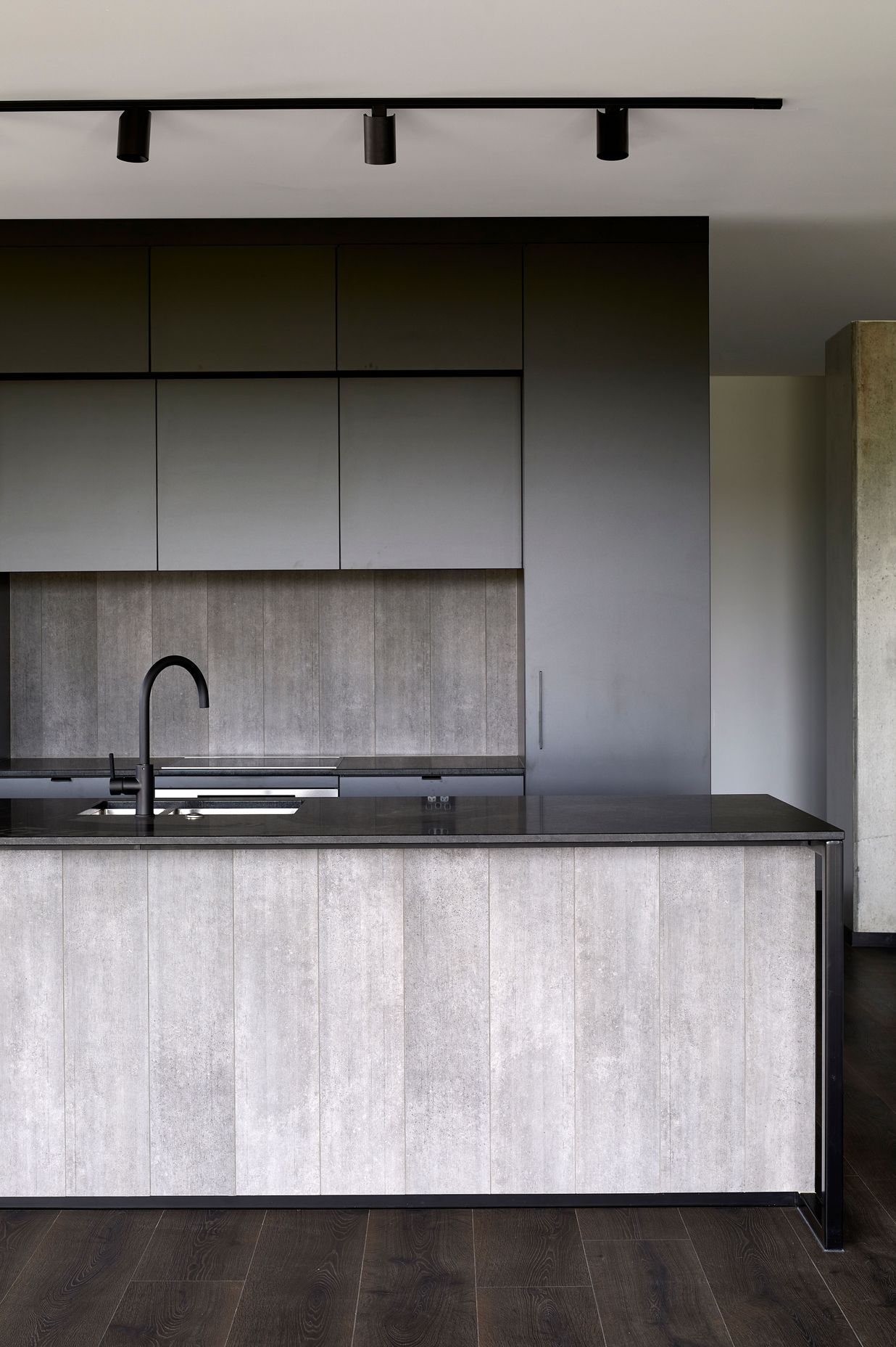 Visual texture plays a big role in the feel of the interiors with the various materials contrasting and complementing each other.