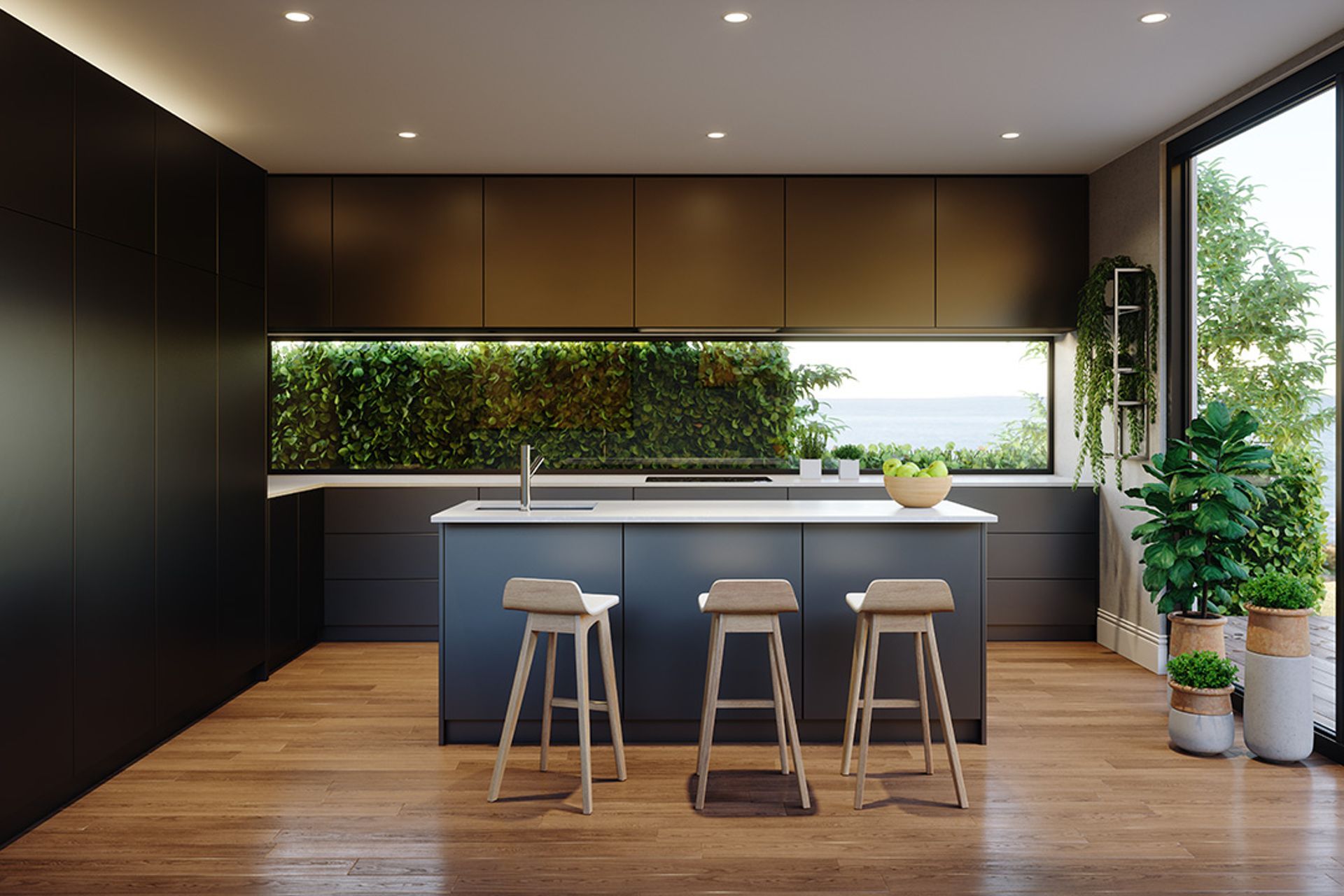 Modern Kitchen 3D Render