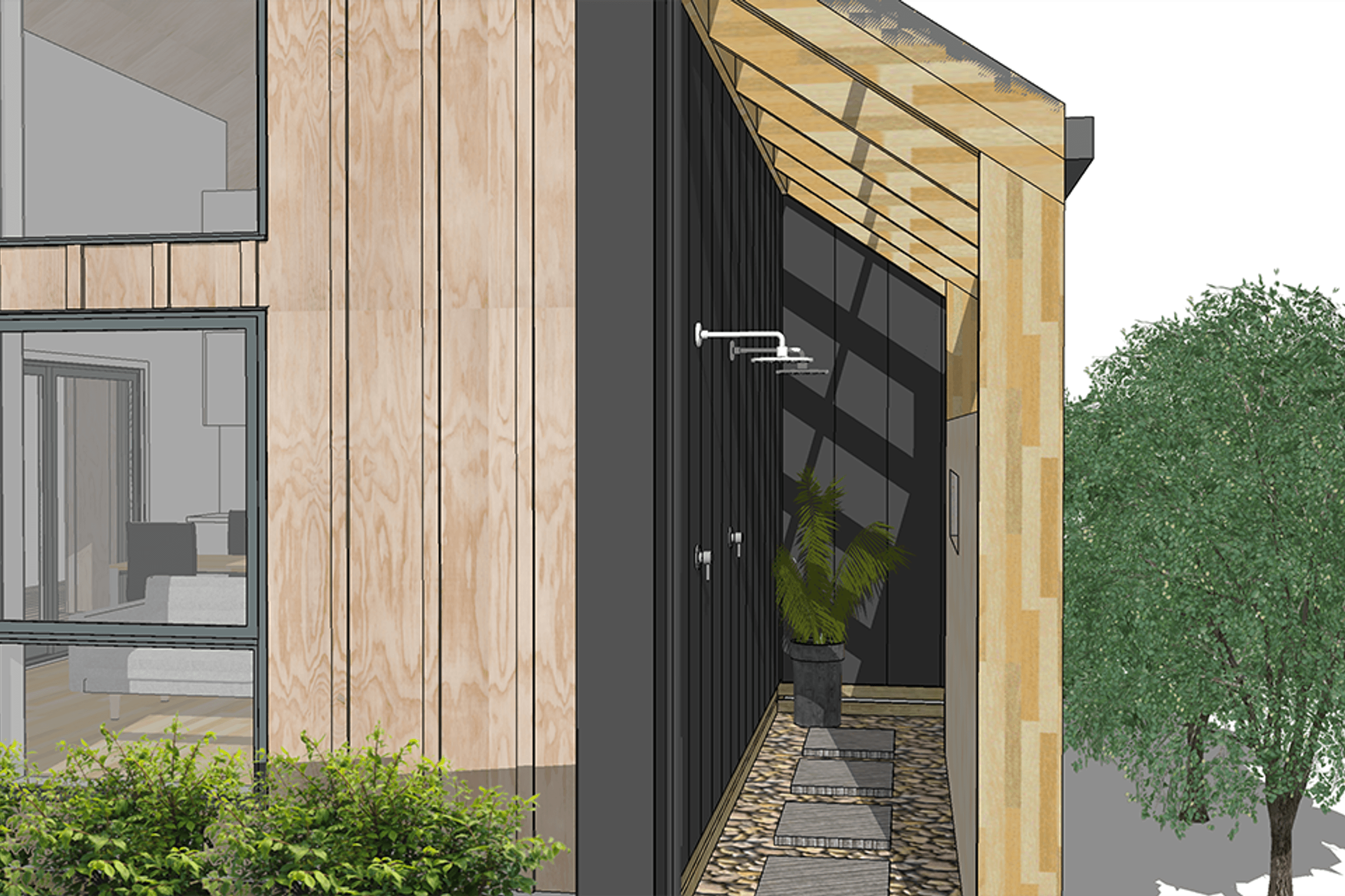Optional Exterior Shower/Storage Area