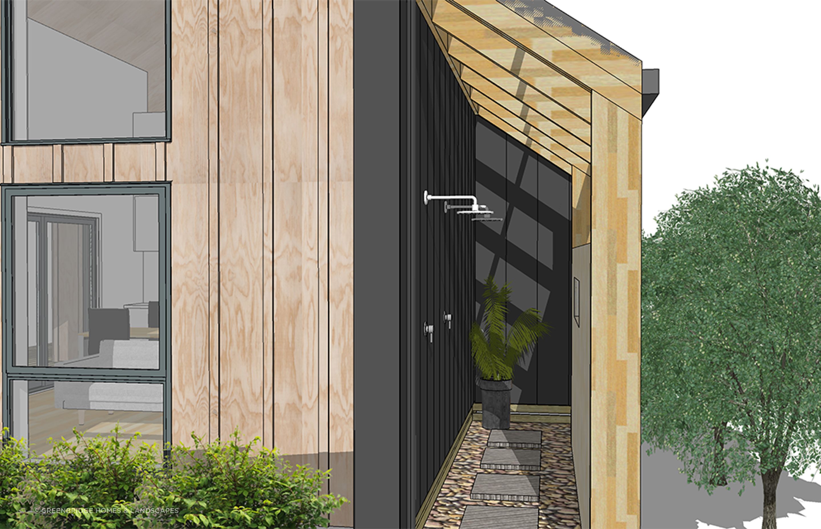 Optional Exterior Shower/Storage Area